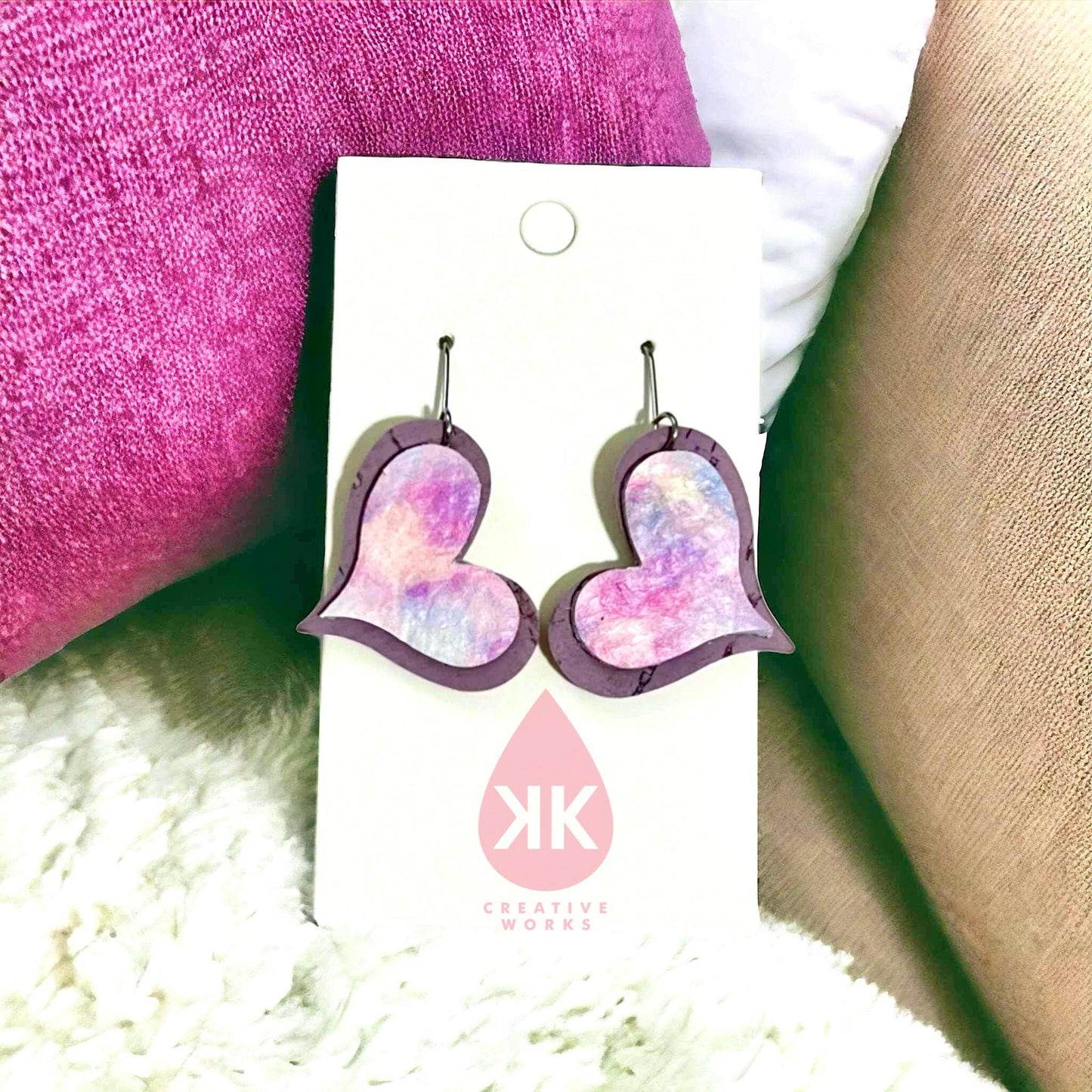 Heart to Heart - 3 sizes - Embossed and Cut out versions- Steel Rule Earring Die