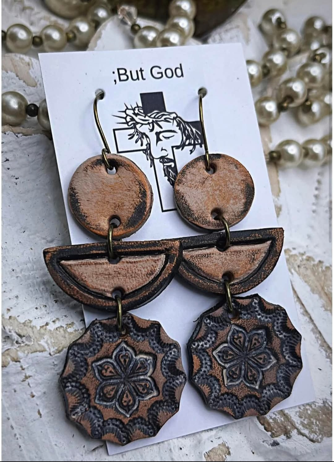 Preorder - Stardust Stone - Embossed pair - Steel Rule Wooden Earring Die