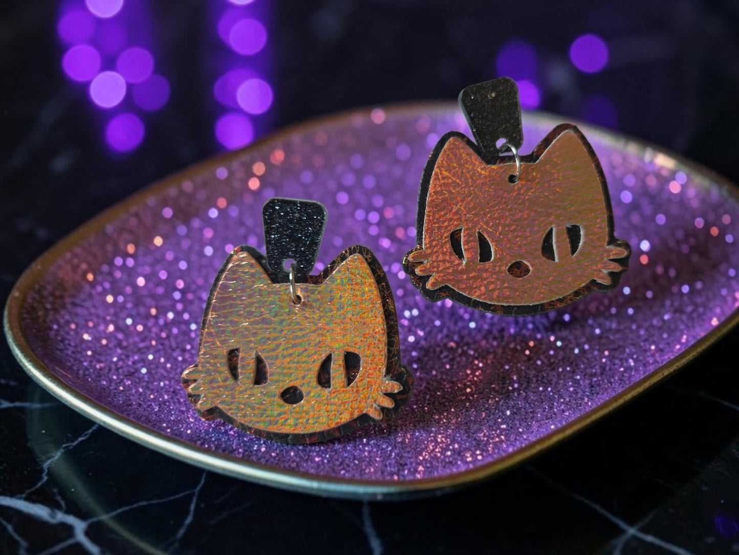 Preorder - Halloween Cat - 1.5" Pair - Steel Rule Earring Die