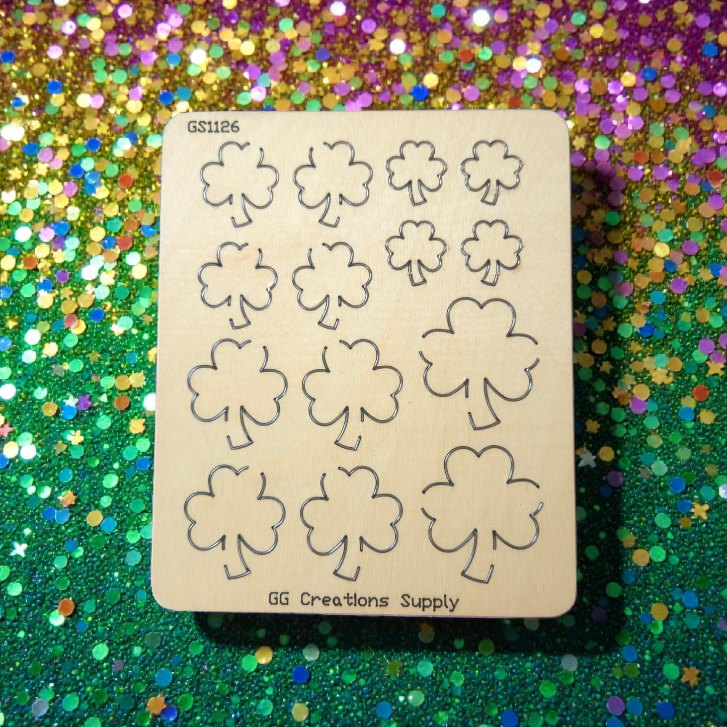 Preorder - Clovers - Multiple sizes - Mirrored pairs = Steel Rule Wooden Earring Die