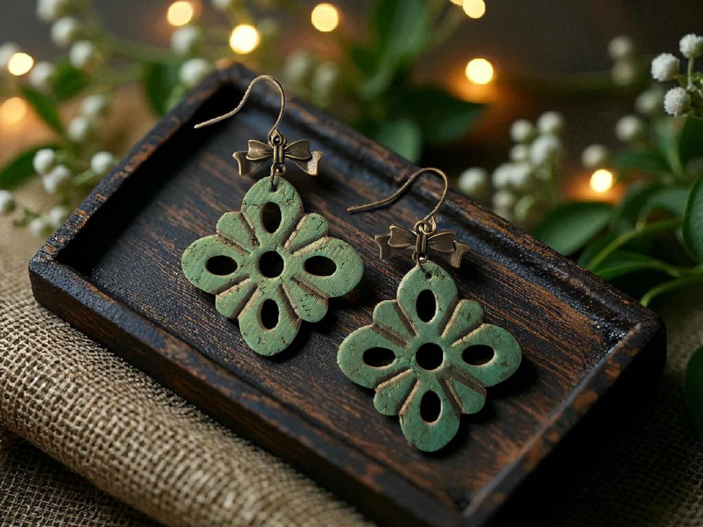 Preorder - Scalloped Delight - 1.5" Embossed pair - Steel Rule Wooden Earring Die