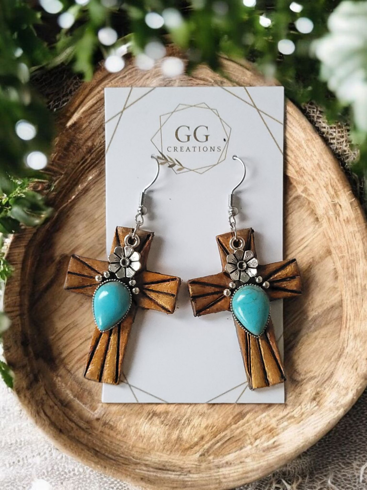 Deco Art Embossed Crosses - 4 sizes - Steel Rule Wooden Earring Die