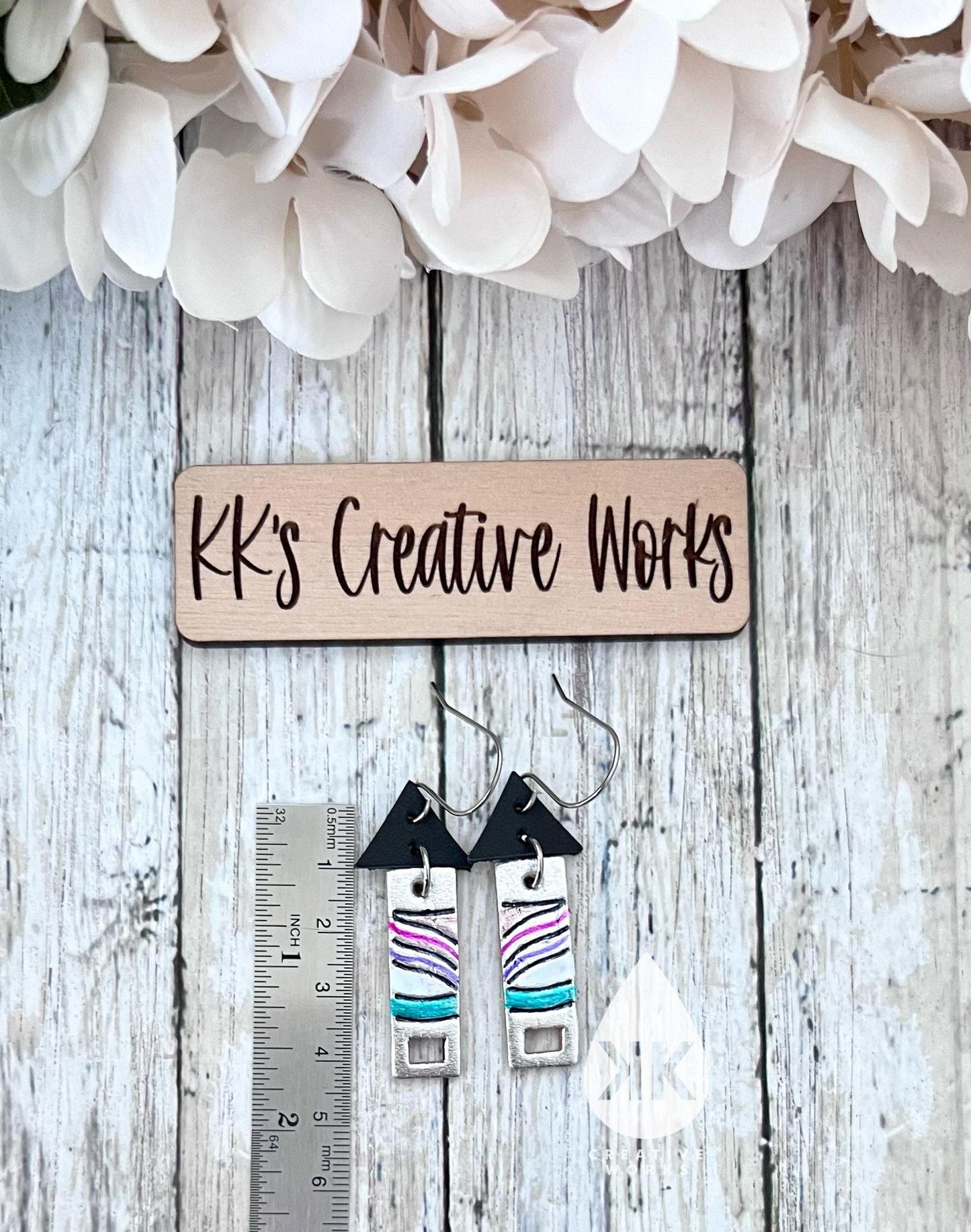 Rocket- Rock in the New Year -Embossed Pair- Steel Rule Wooden Earring Die