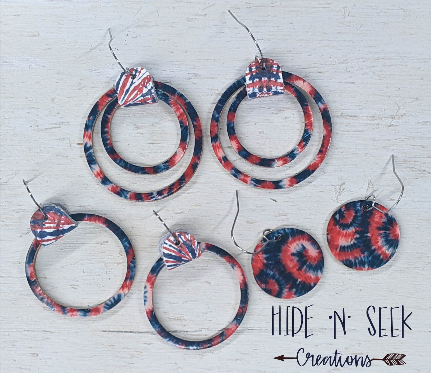 Circle Stacker with tabs(pair) - Steel Rule Wooden Earring Die