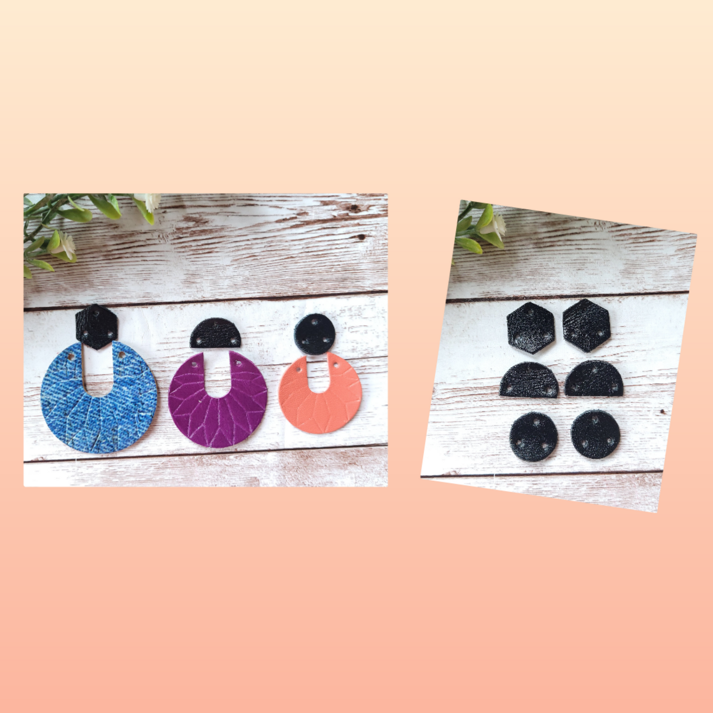 Preorder - Connectors -Style 1 - Hexagon, Semi Circle and Circle - Steel Rule Wooden Cutting Die