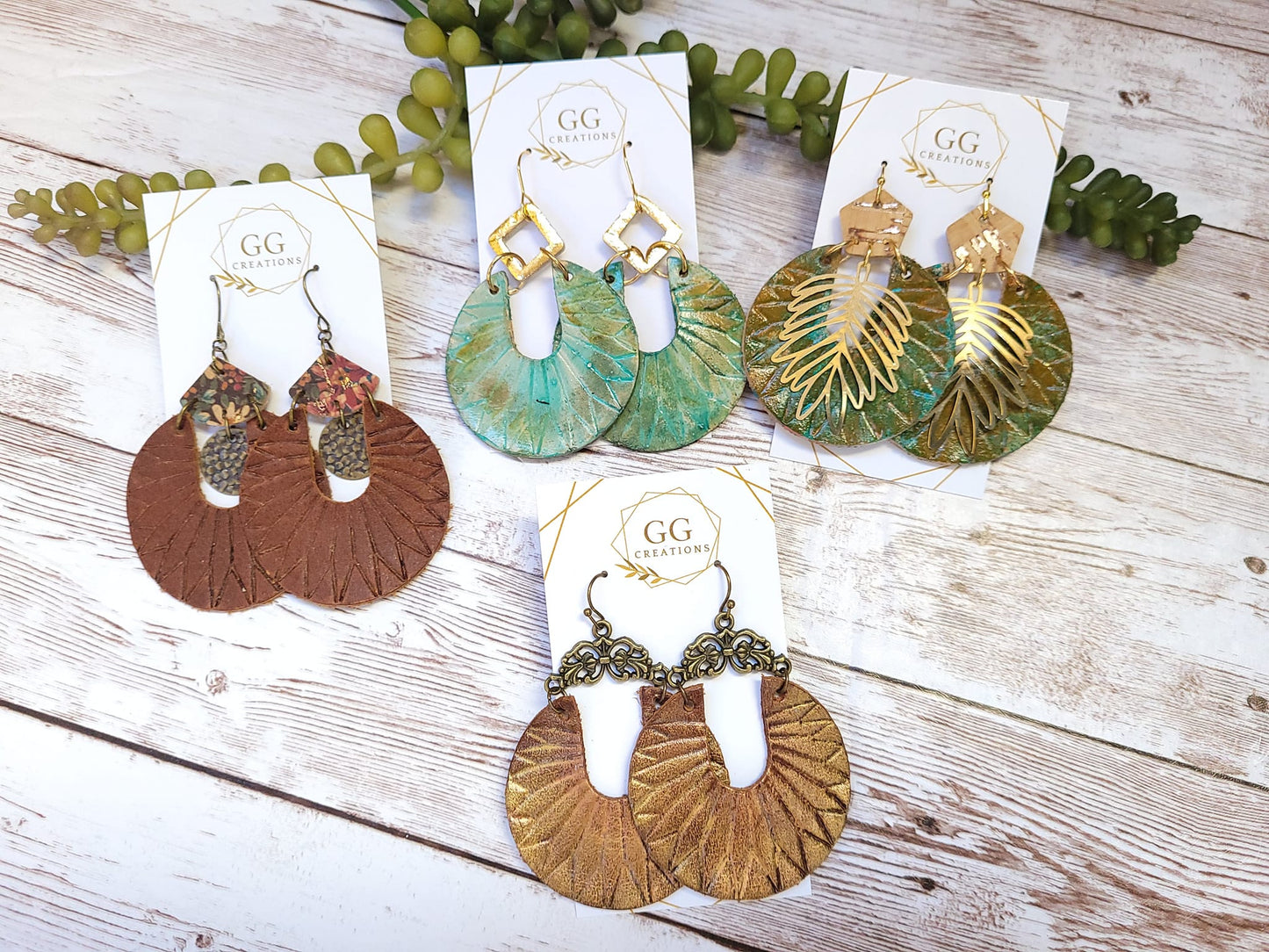 Embossed Sunray - Steel Rule Wooden Earring Die