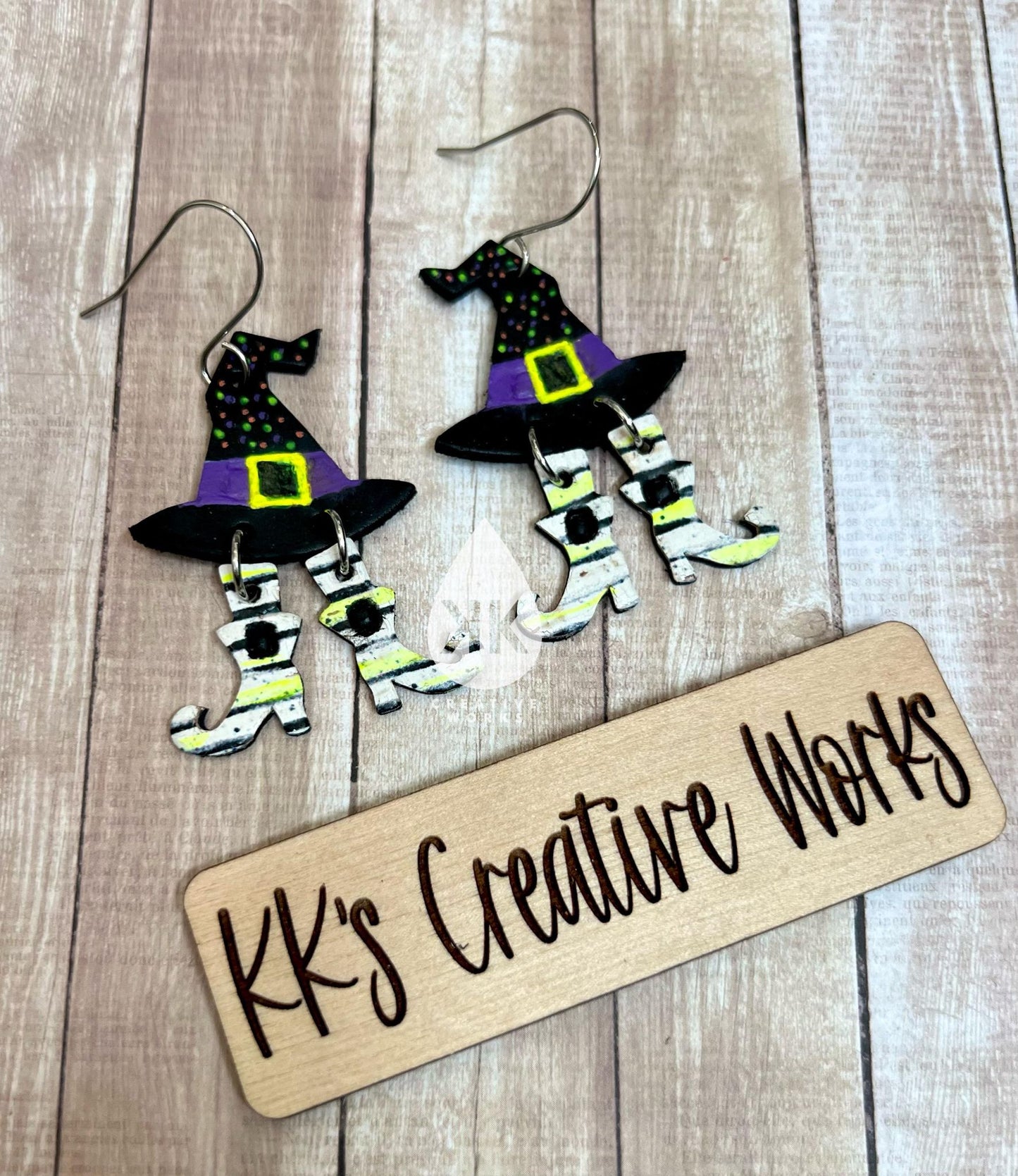 Witches Brew - Multi Embossed Designs - Steel Rule Wooden Earring Die