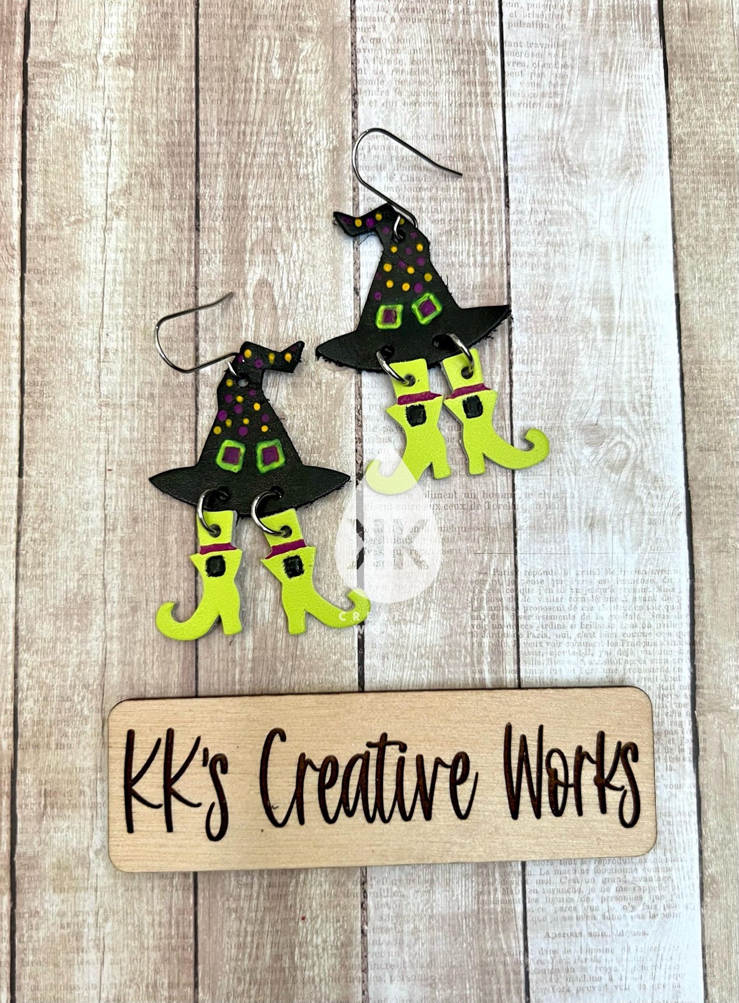 Witches Brew - Multi Embossed Designs - Steel Rule Wooden Earring Die