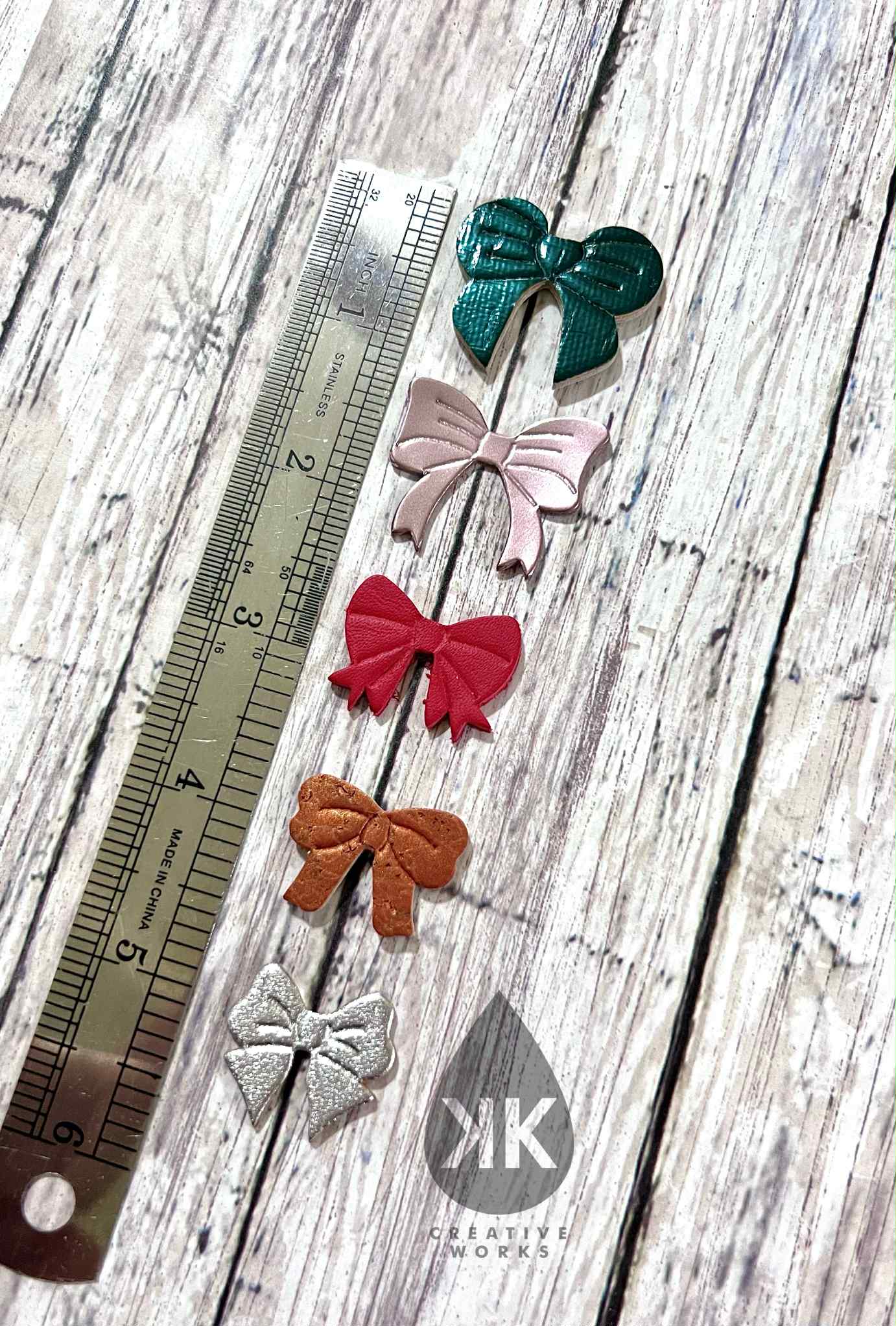 Bow-u-tiful Bliss - Embossed Multi Bows - 5 styles (pairs) - Steel Rule Wooden Earring Die