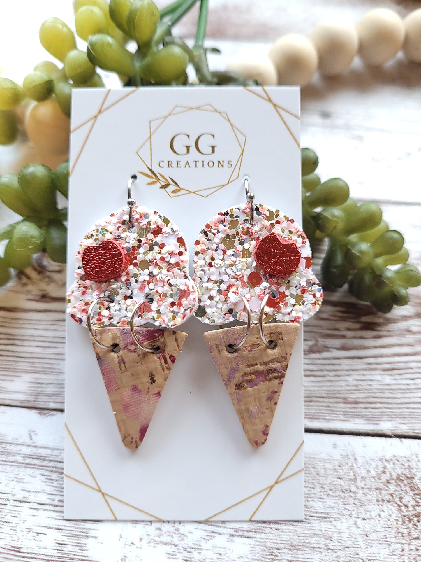 Ice Cream - Cone & Cup - Steel Rule Wooden Earring Die