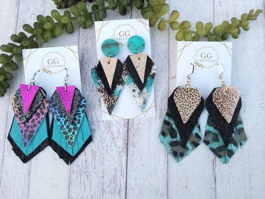 Preorder - Boho Triangle Fringe - Steel Rule Wooden Earring Die
