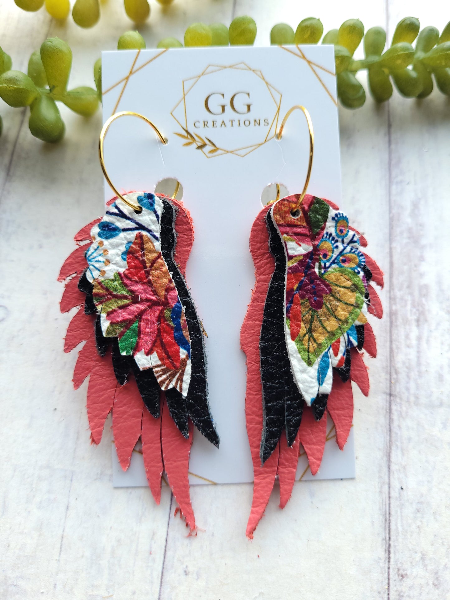 Preorder- Angel Wings - 3 layers - Steel Rule Wooden Earring Die