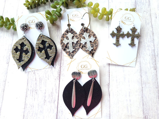 Decorative Cross - Steel Ruled Earring Die - 2 sizes available