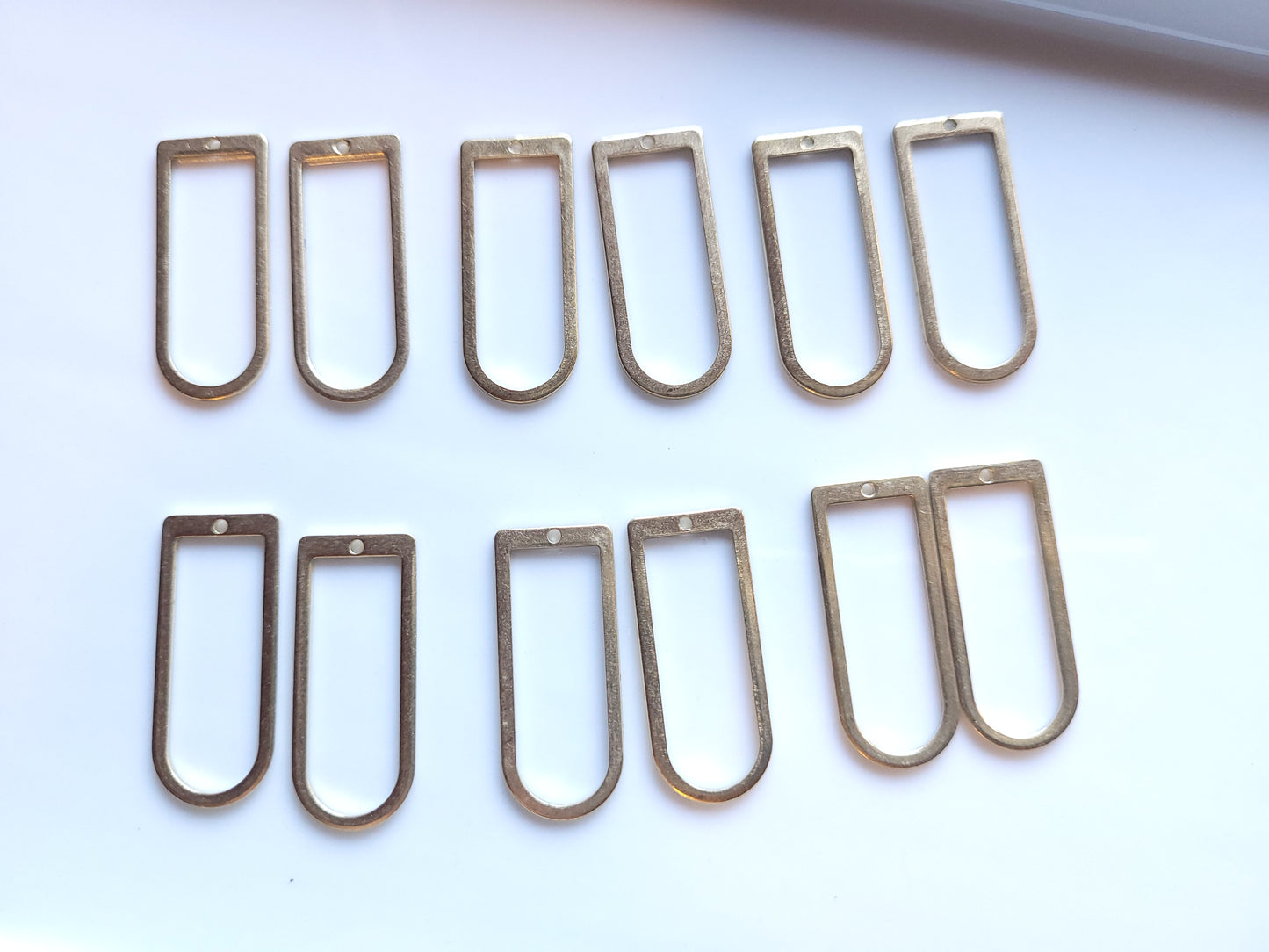 Raw Brass Arch D Shaped - Charm- 12 pieces