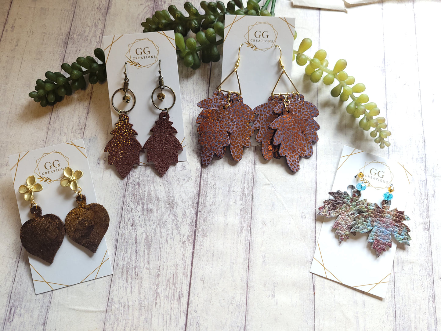 Fall Leaves - Steel Rule Wooden Earring die