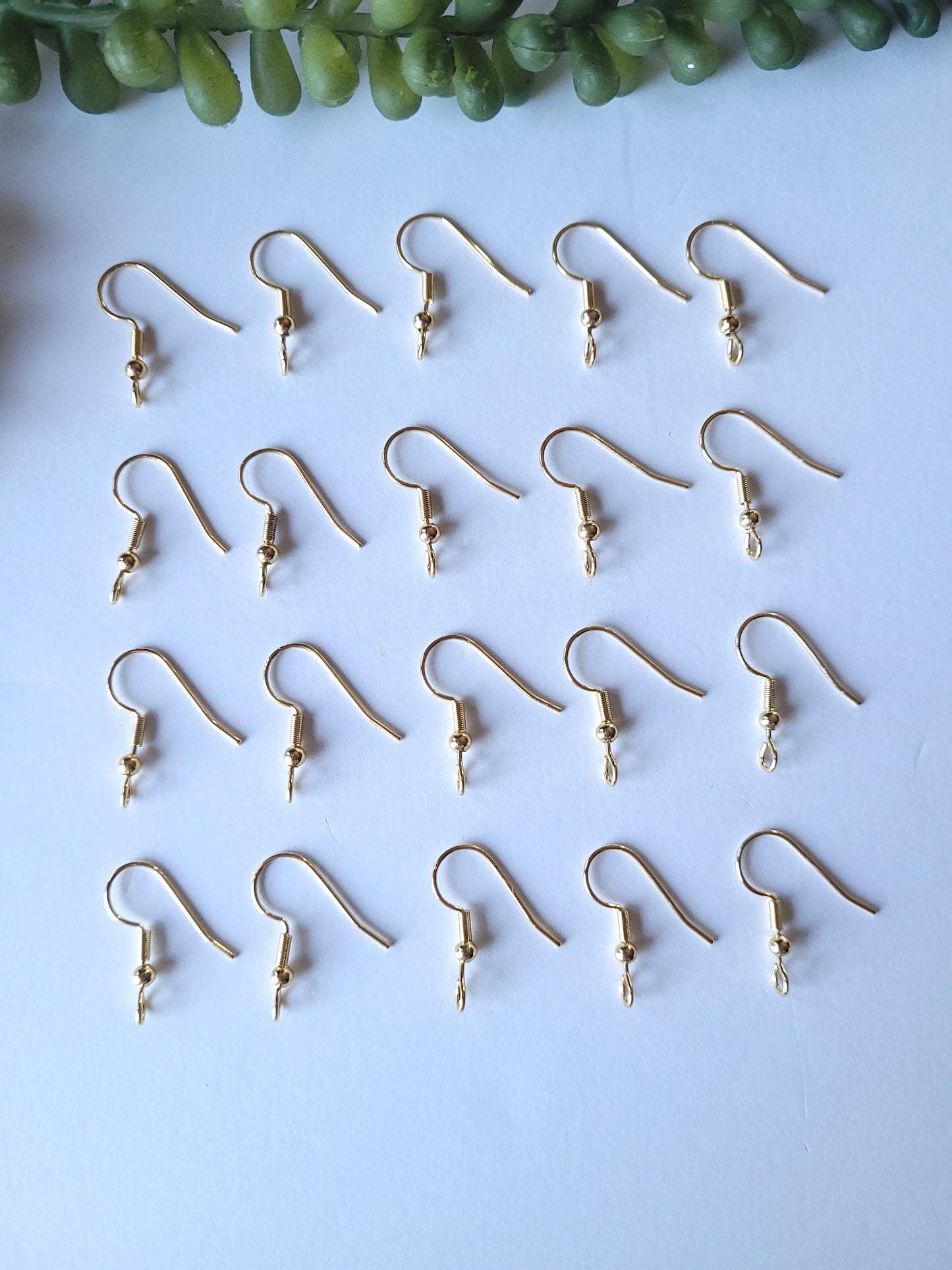 Earring Hooks, Forward Facing - Stainless Steel - 20 pieces