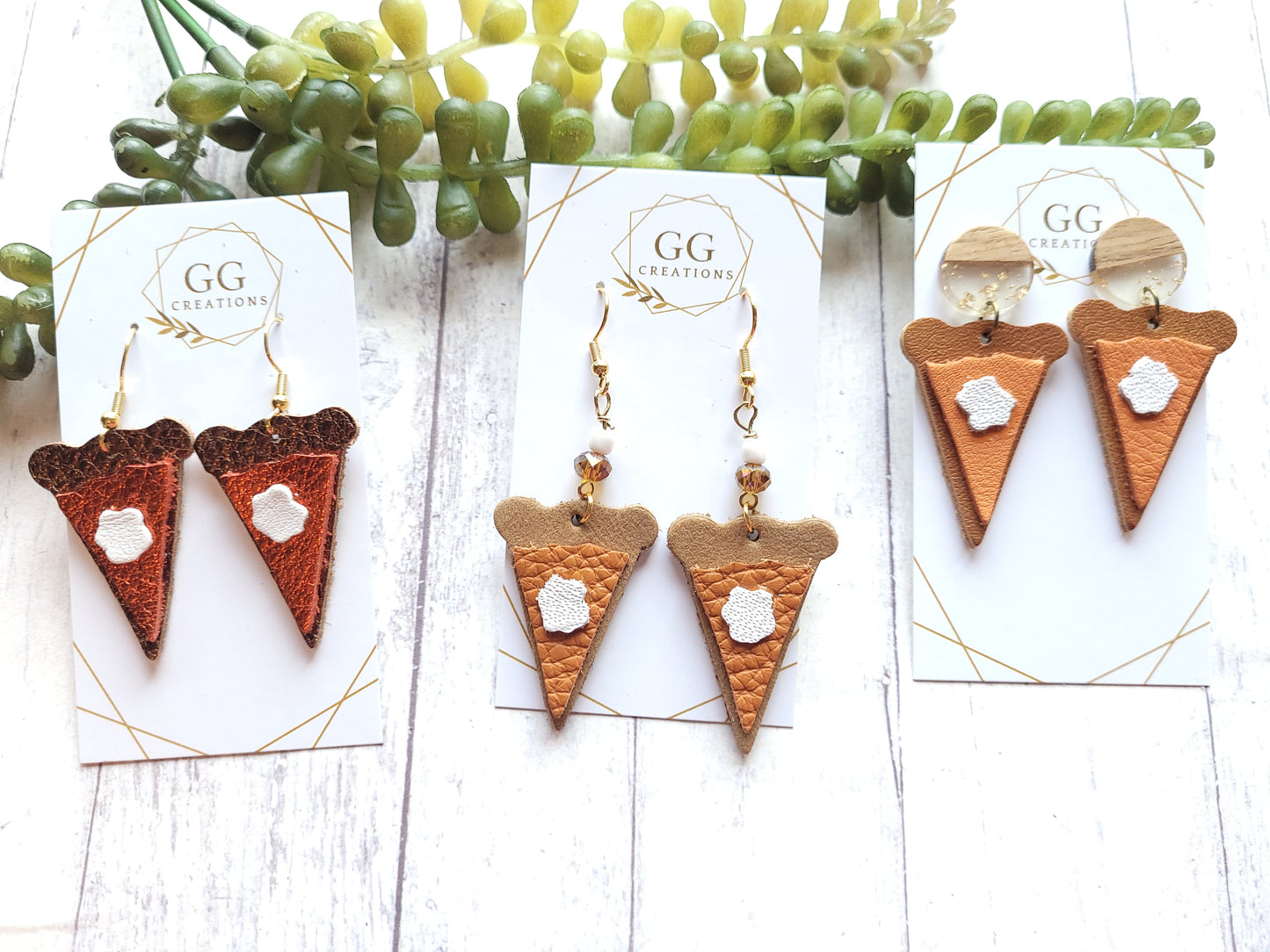 Pumpkin Pie Slice - Steel Rule Wooden Earring Die