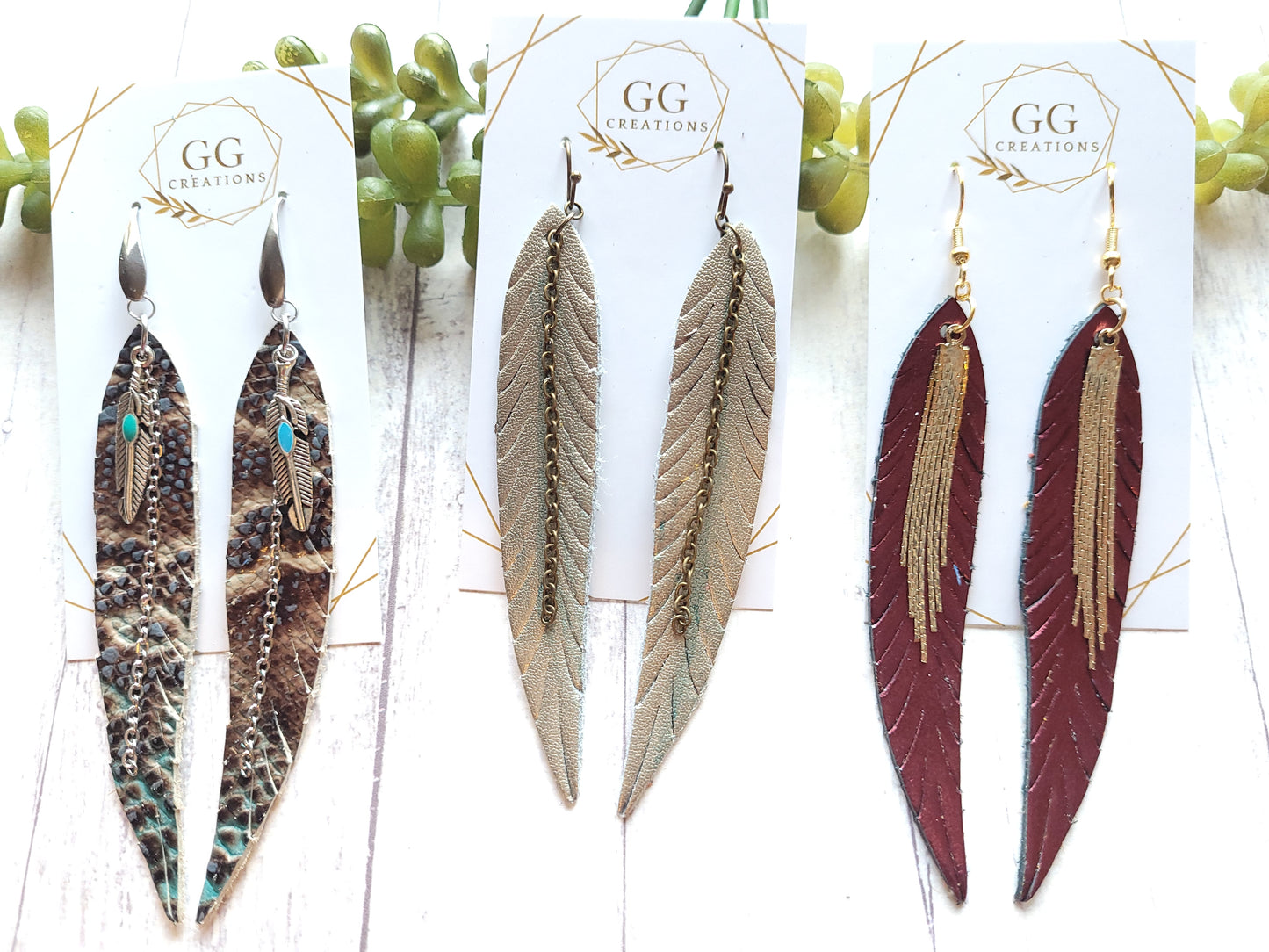 Skinny Feather - Western Collection - Steel Rule Wooden Earring Die