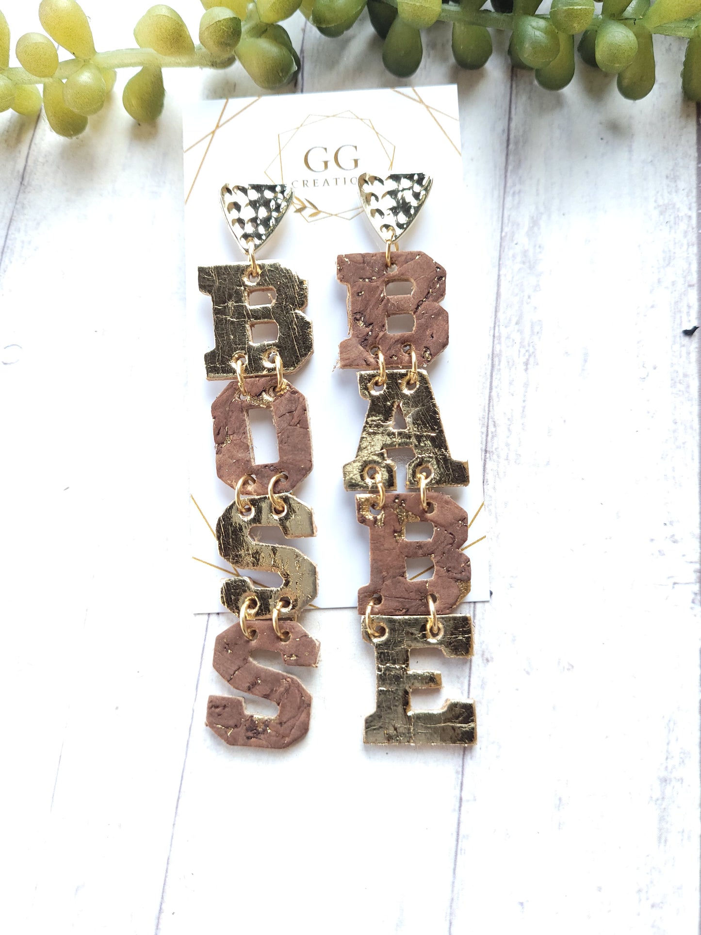 BOSS BABE - Steel Rule Wooden Earring Die