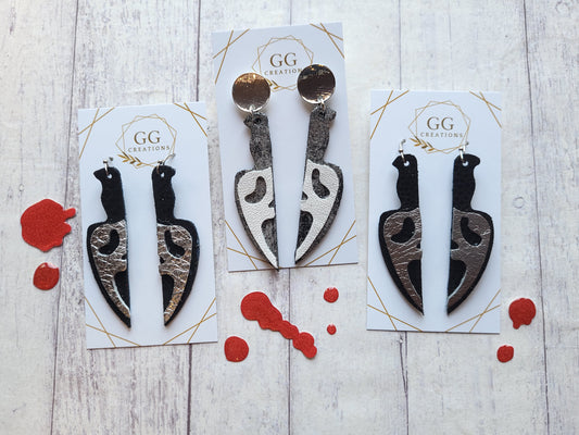 Scream Knife - 2.25" - Steel Rule Wooden Earring Die