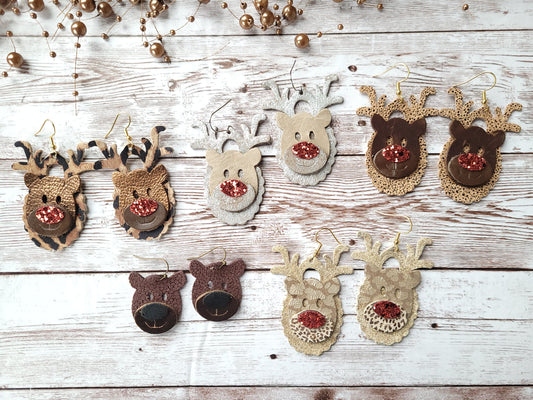 Reindeer/Bear - Steel Rule Wooden Earring Die