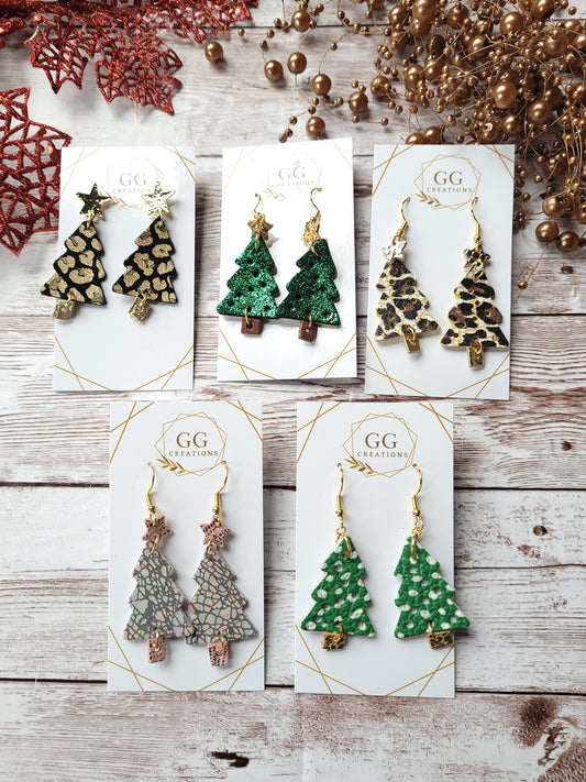 Preorder - 1.75" - Small Christmas Tree - Steel Rule Wooden Earring Die