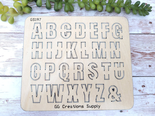 Preorder- Full Alphabet - Steel Rule Wooden Die