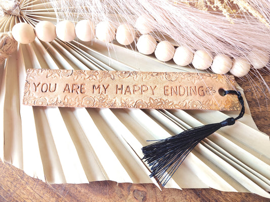 Bookmark - YOU ARE MY HAPPY ENDING - Embossed Bookmark - Steel Rule Wooden Die