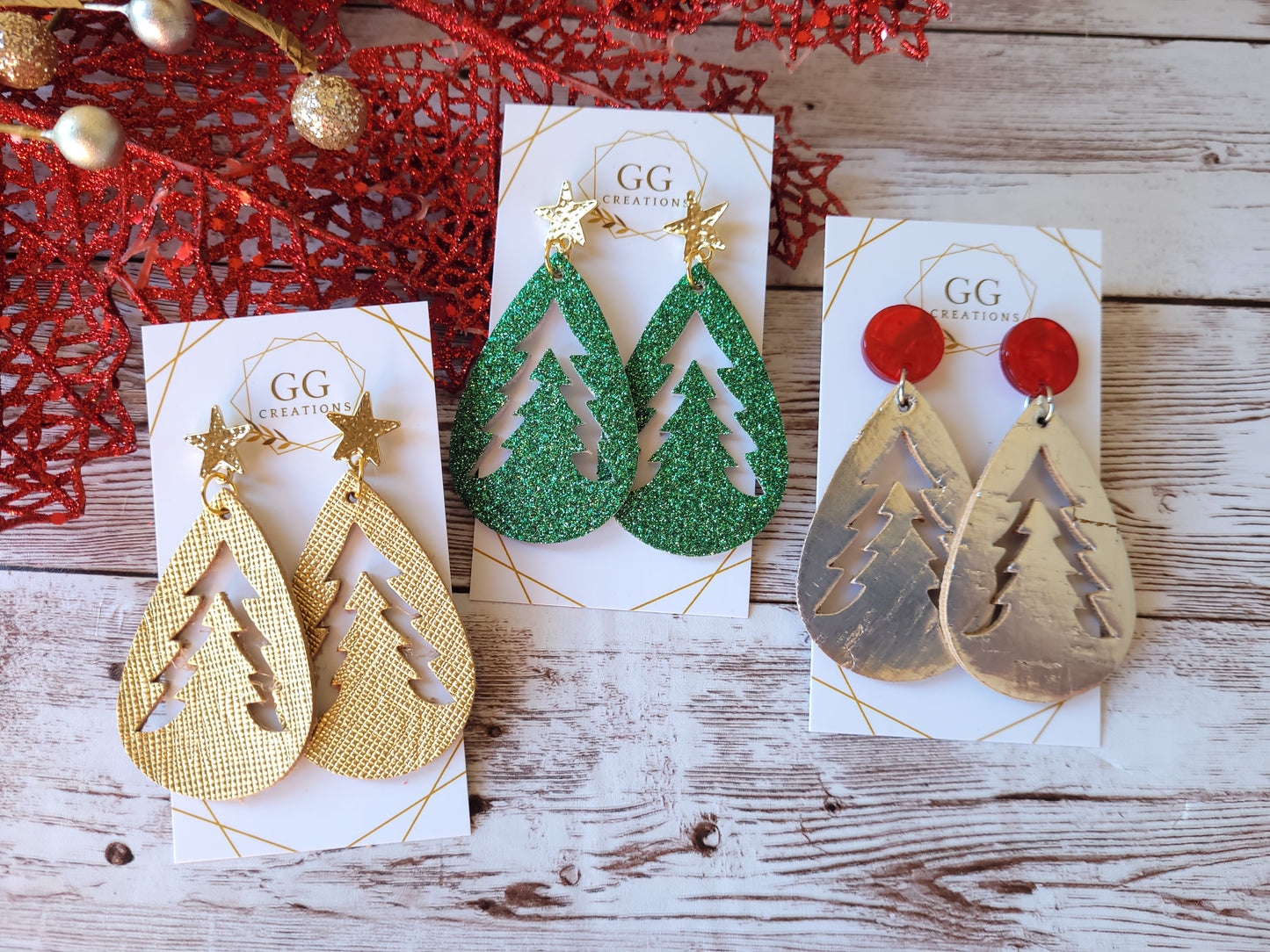 Cut out Christmas Tree - 2" pair - Steel Rule Wooden Earring Die