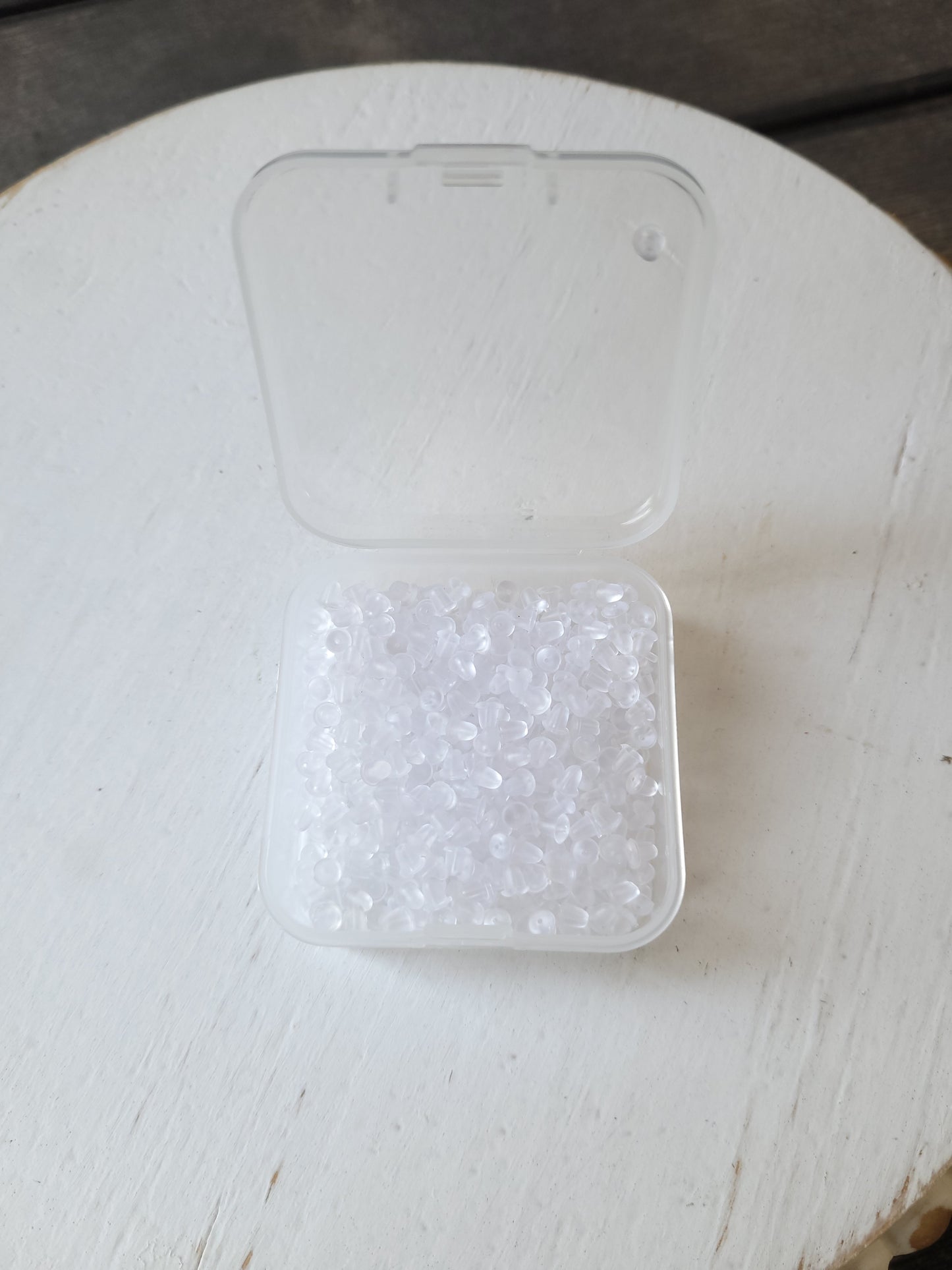 Clear Silicone Earring Backs - about 500 count