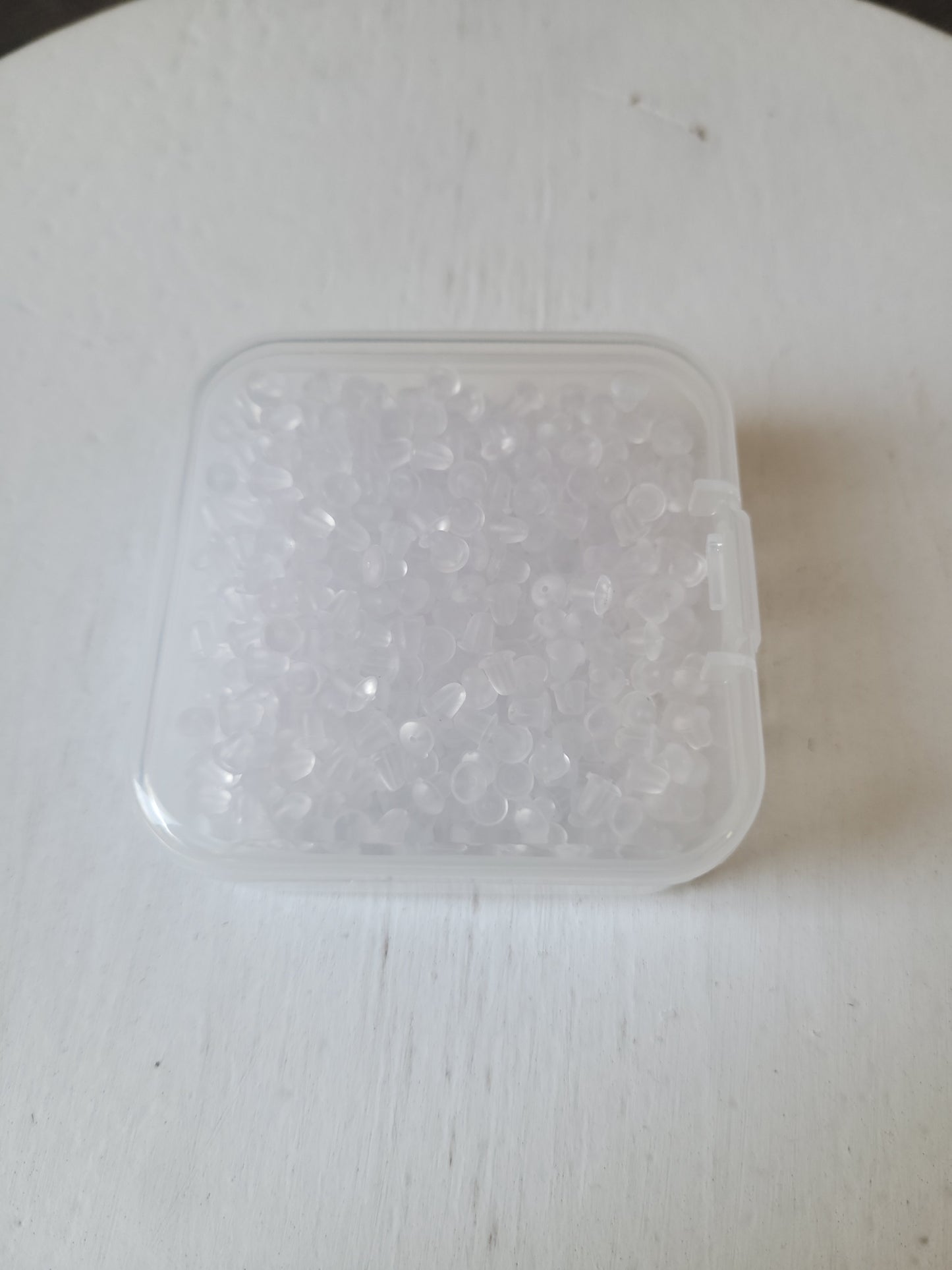 Clear Silicone Earring Backs - about 500 count