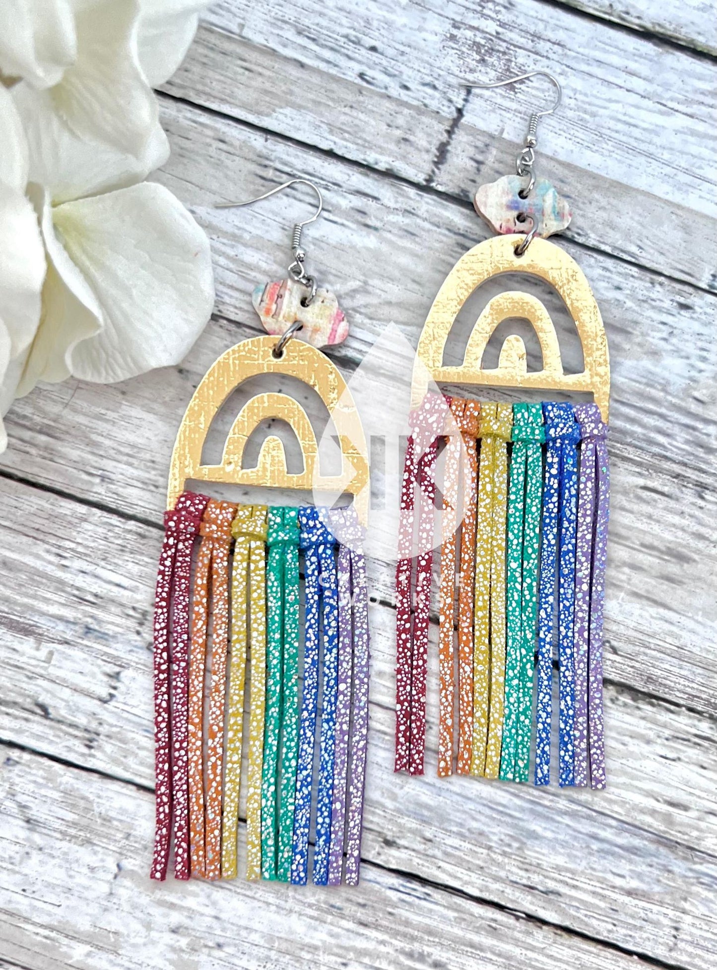 Rainbow Dreams - Steel Rule Wooden Earring Die