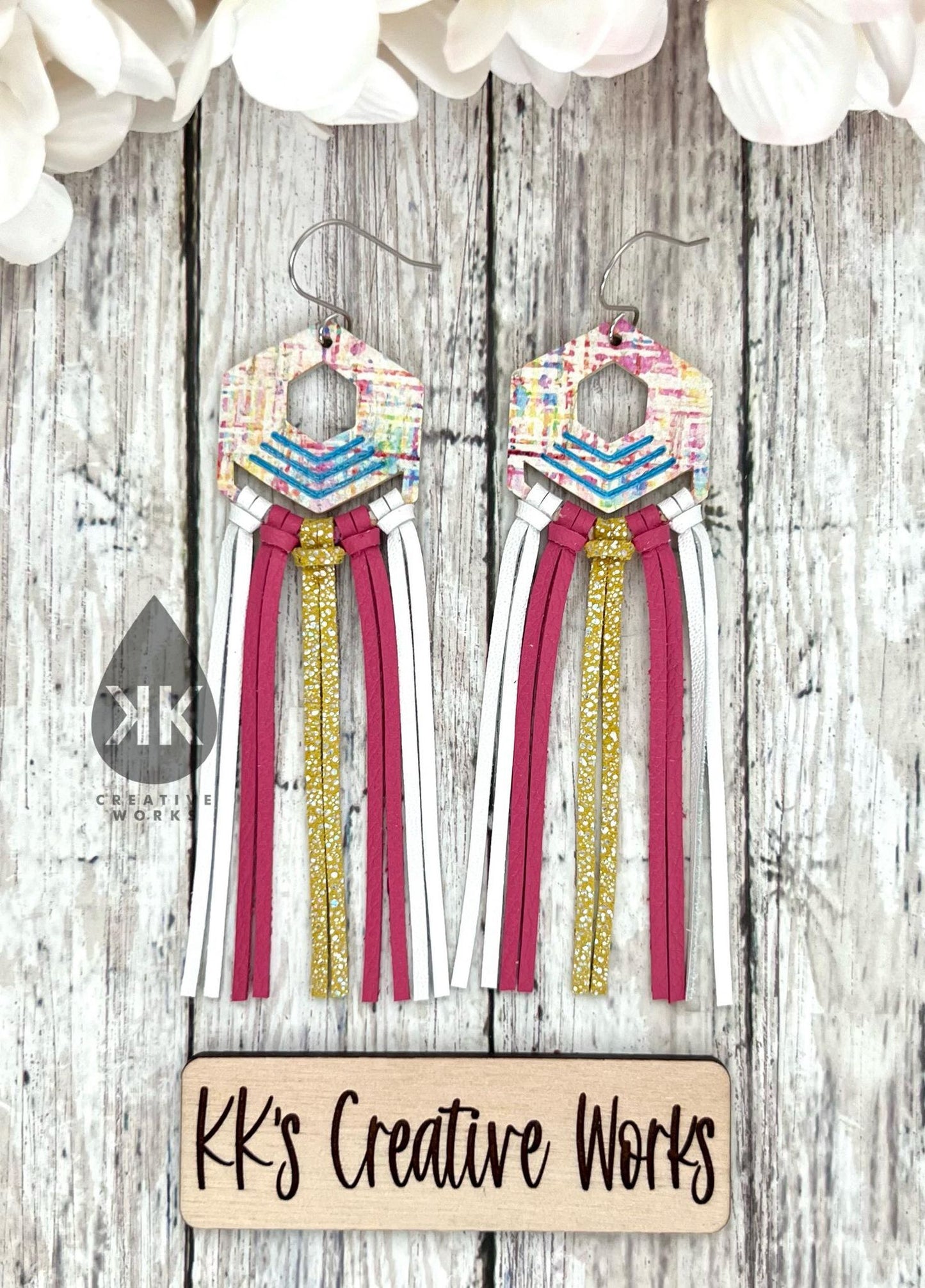 Preorder - Sexy Hexy's - 4 designs - Embossed - Steel Rule Wooden Earring Die