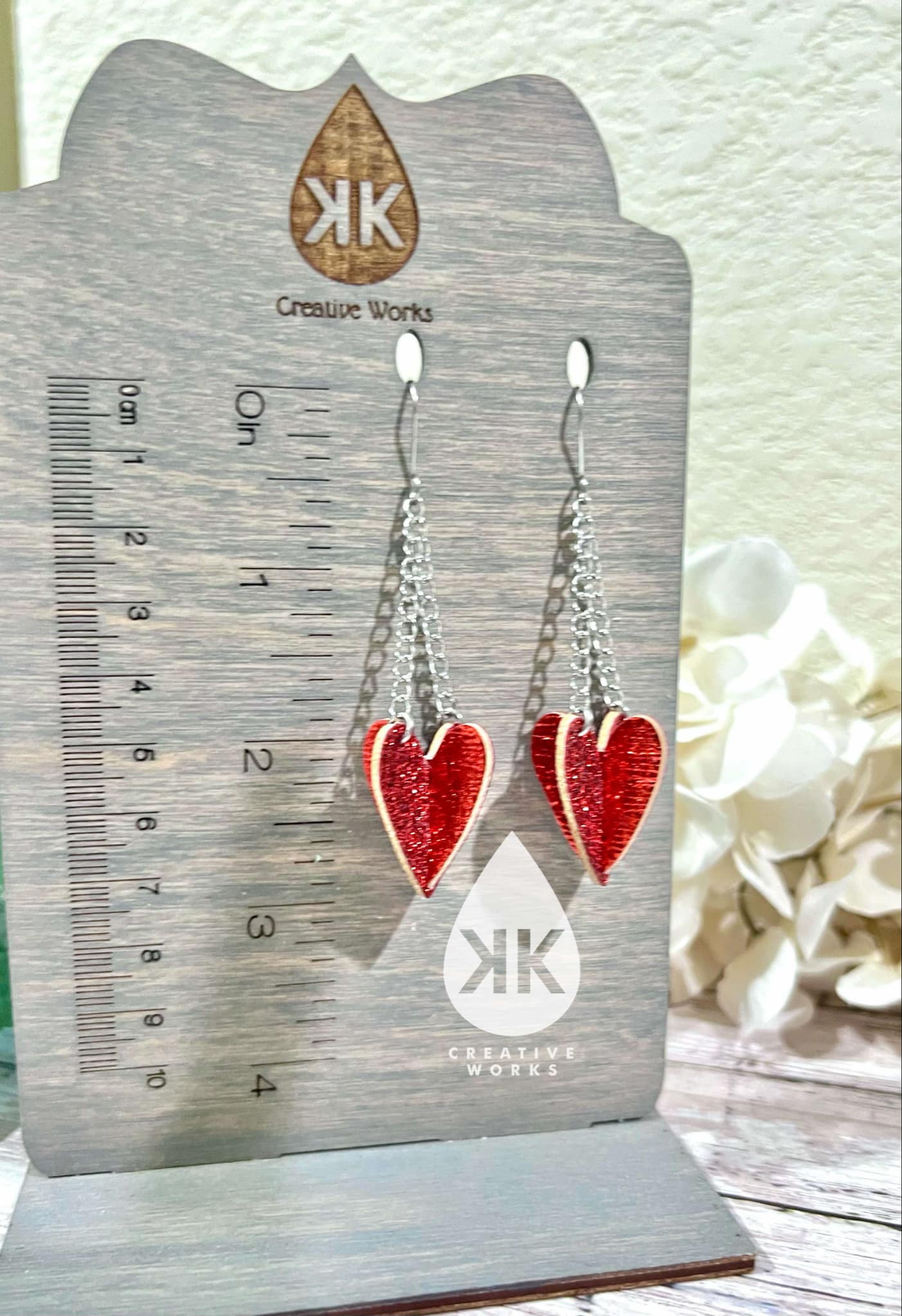 KK's 3D Heart - Steel Rule Wooden Earring Die