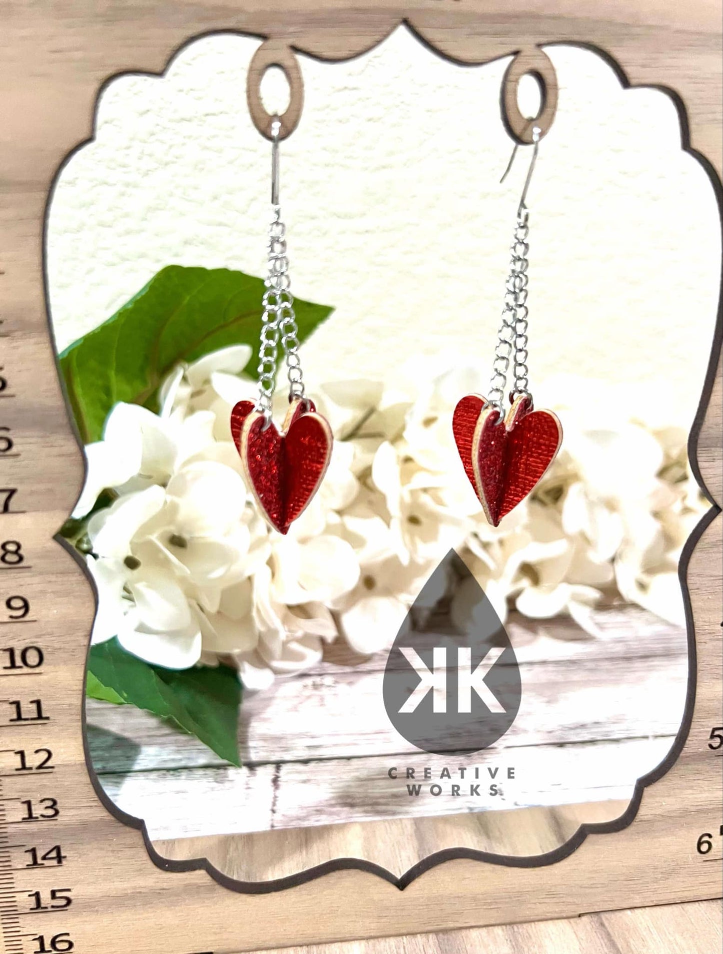 KK's 3D Heart - Steel Rule Wooden Earring Die