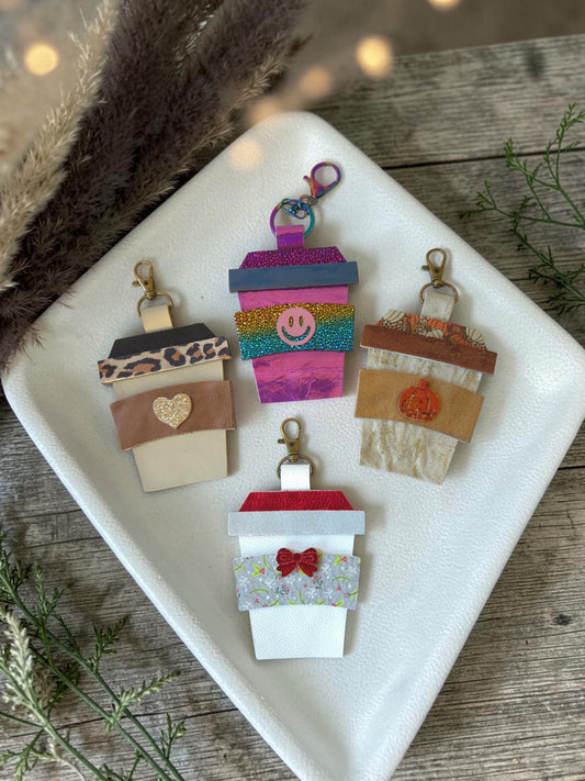 Preorder - 4" Coffee Cup - Bag Flair/Charm, Accessory Keychain Die - Steel Rule Wooden Die