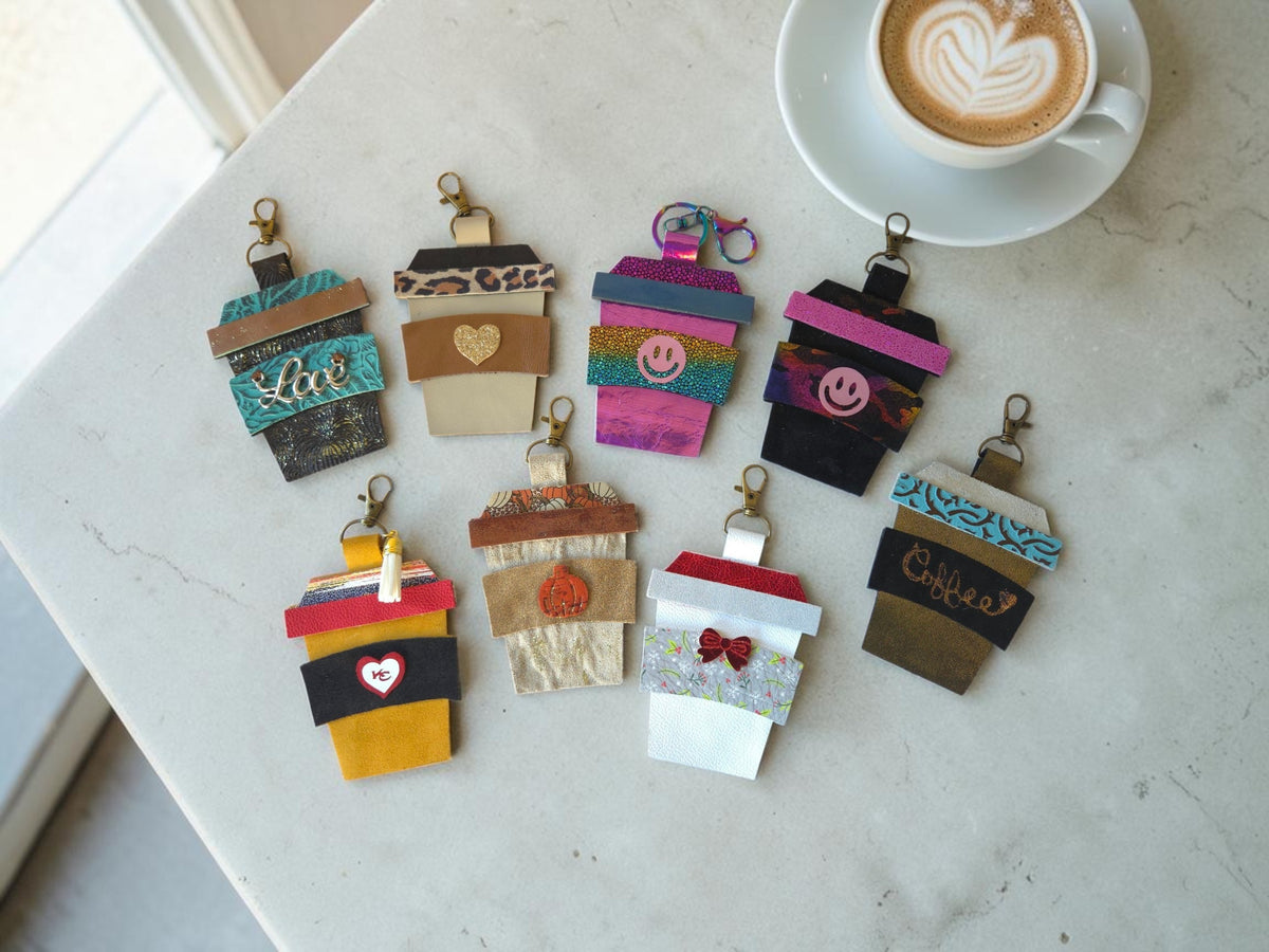Preorder - 4" Coffee Cup - Bag Flair/Charm, Accessory Keychain Die - Steel Rule Wooden Die