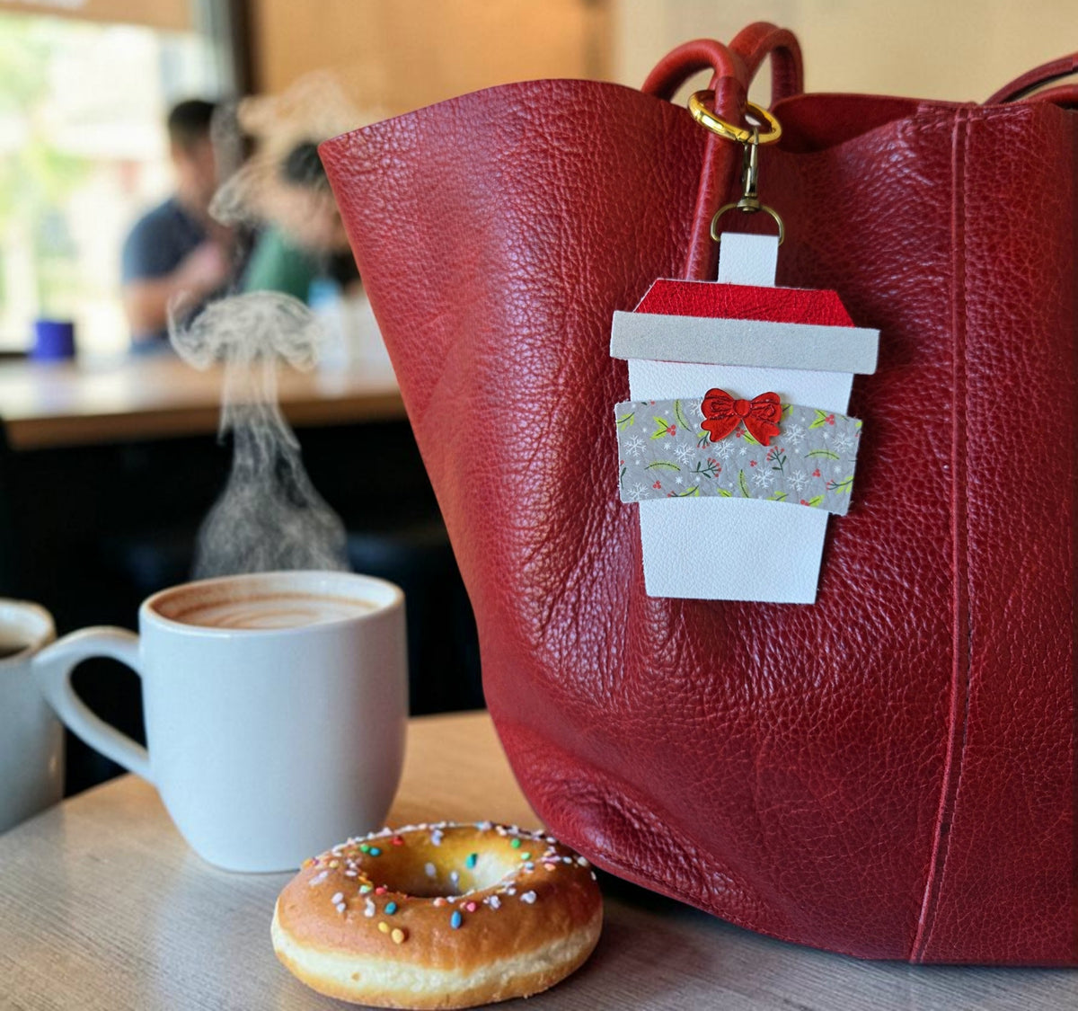 Preorder - 4" Coffee Cup - Bag Flair/Charm, Accessory Keychain Die - Steel Rule Wooden Die