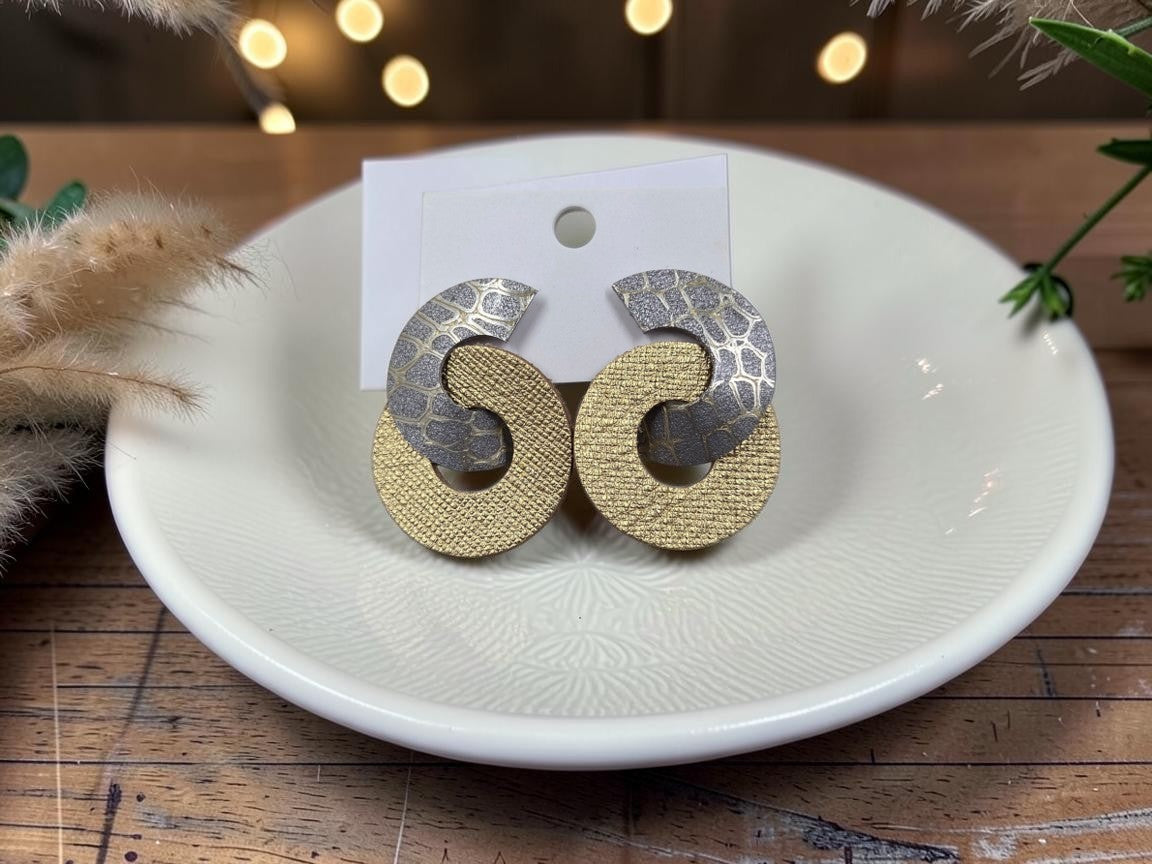 Preorder - Boho Fusion - Pair - Steel Rule Wooden Earring Die