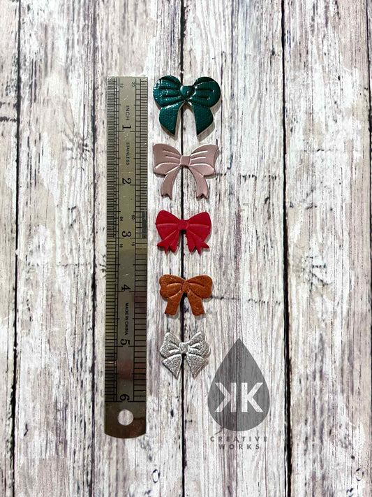 Bow-u-tiful Bliss - Embossed Multi Bows - 5 styles (pairs) - Steel Rule Wooden Earring Die