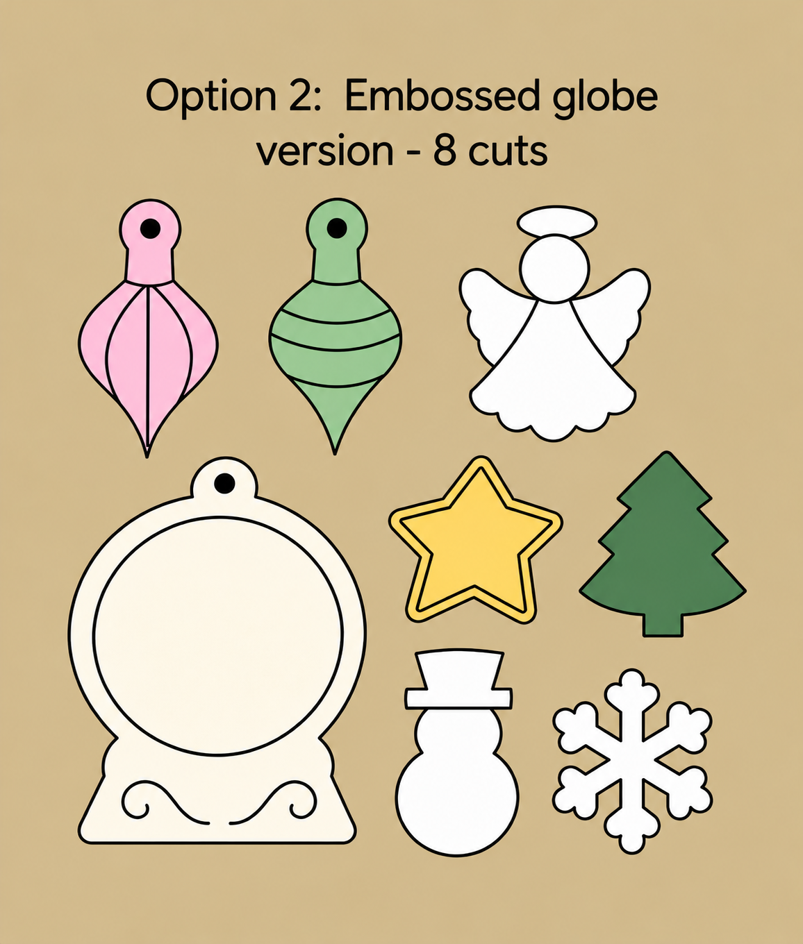 Preorder - 1.75" Snow Globe earrings - Multi designs - Steel Rule Wooden Earring Die