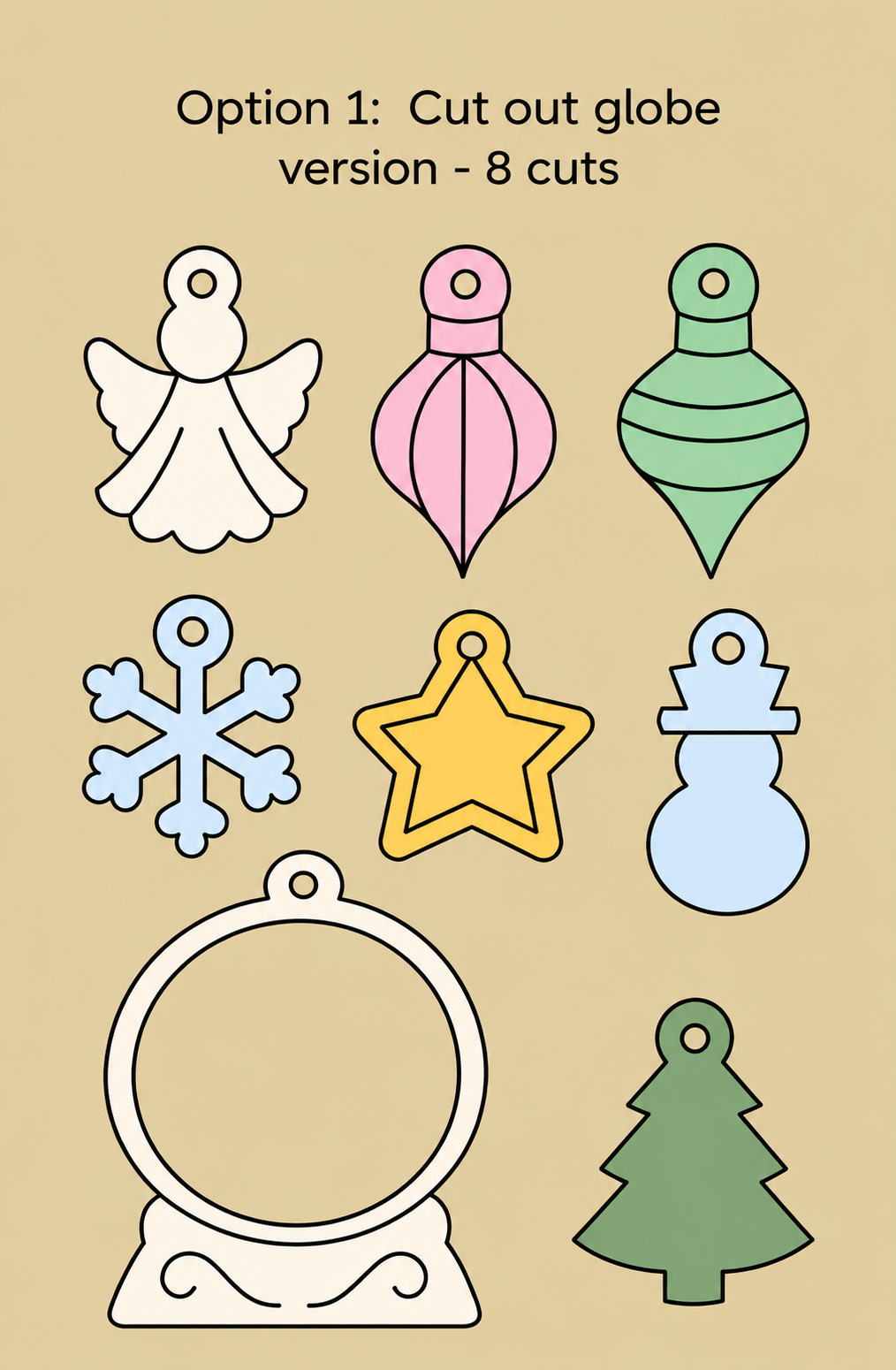 Preorder - 1.75" Snow Globe earrings - Multi designs - Steel Rule Wooden Earring Die