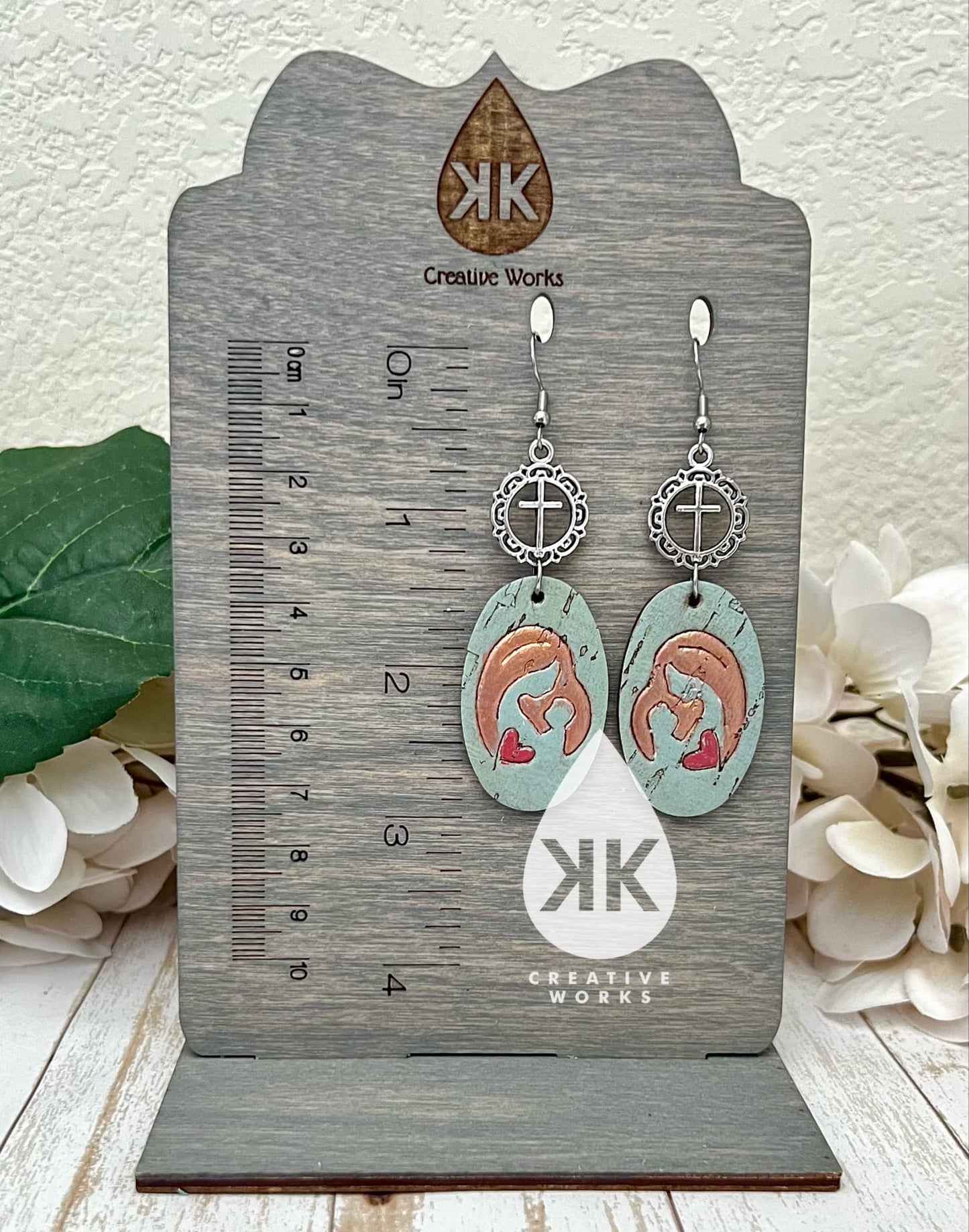 A Mother's Love - Embossed mirrored pair - Steel Rule Wooden Earring Die