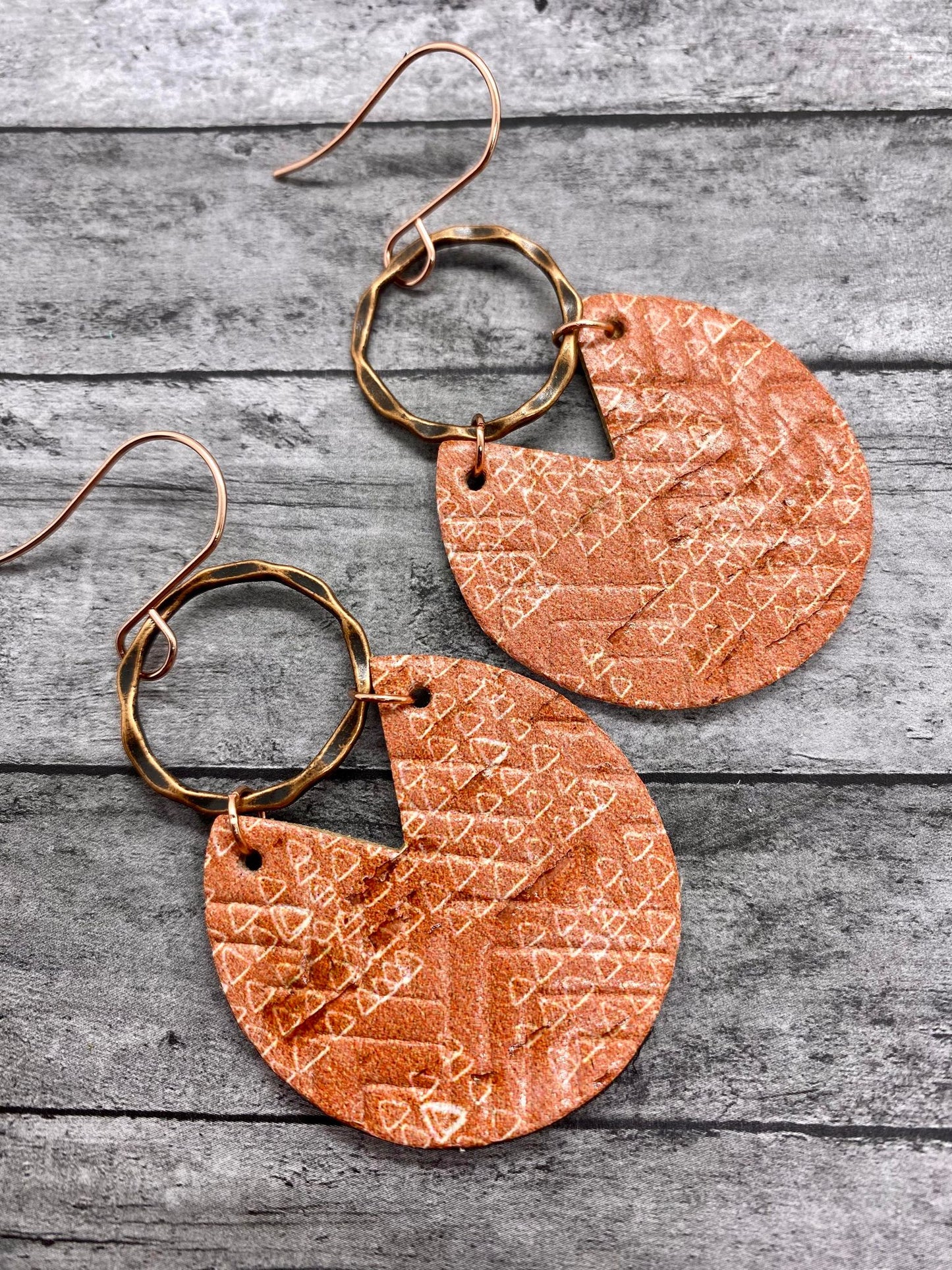 Preorder - 1.5" Embossed Chevron Circle - pair - Steel Rule Wooden Earring Die