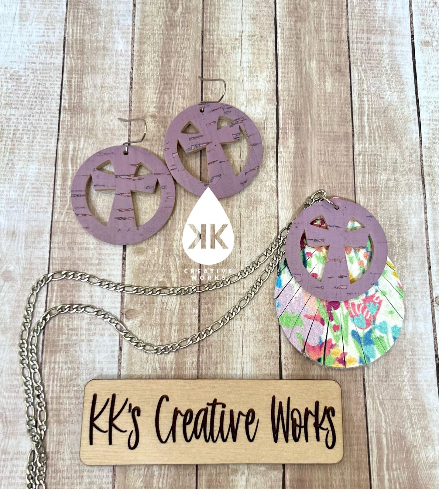 Preorder - Cross on Circle - Steel Rule Wooden Earring Die