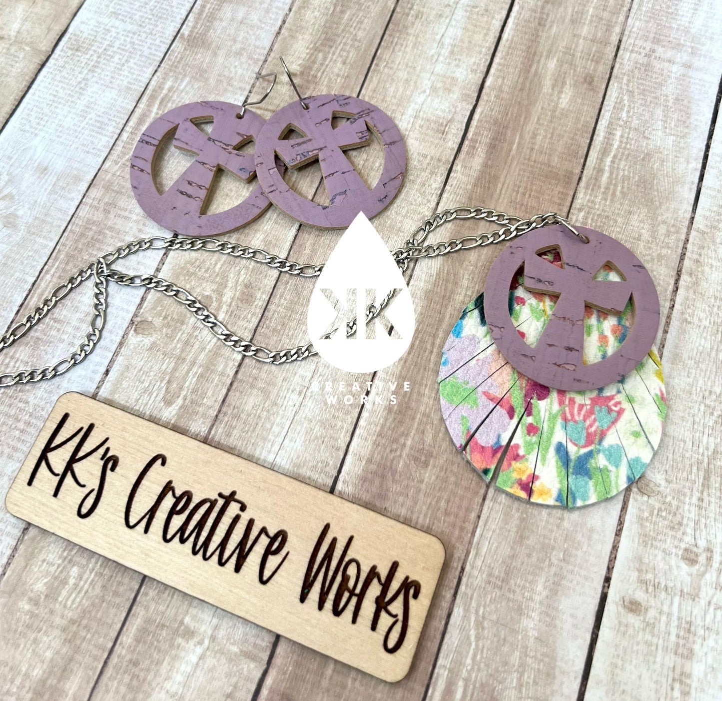 Preorder - Cross on Circle - Steel Rule Wooden Earring Die