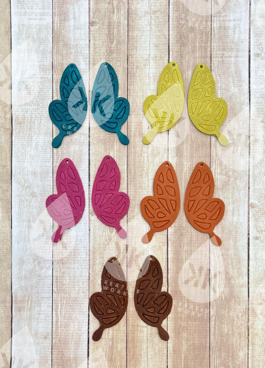 Embossed Butterfly Wings - 3 designs (pairs) - Steel Rule Wooden Earring Die