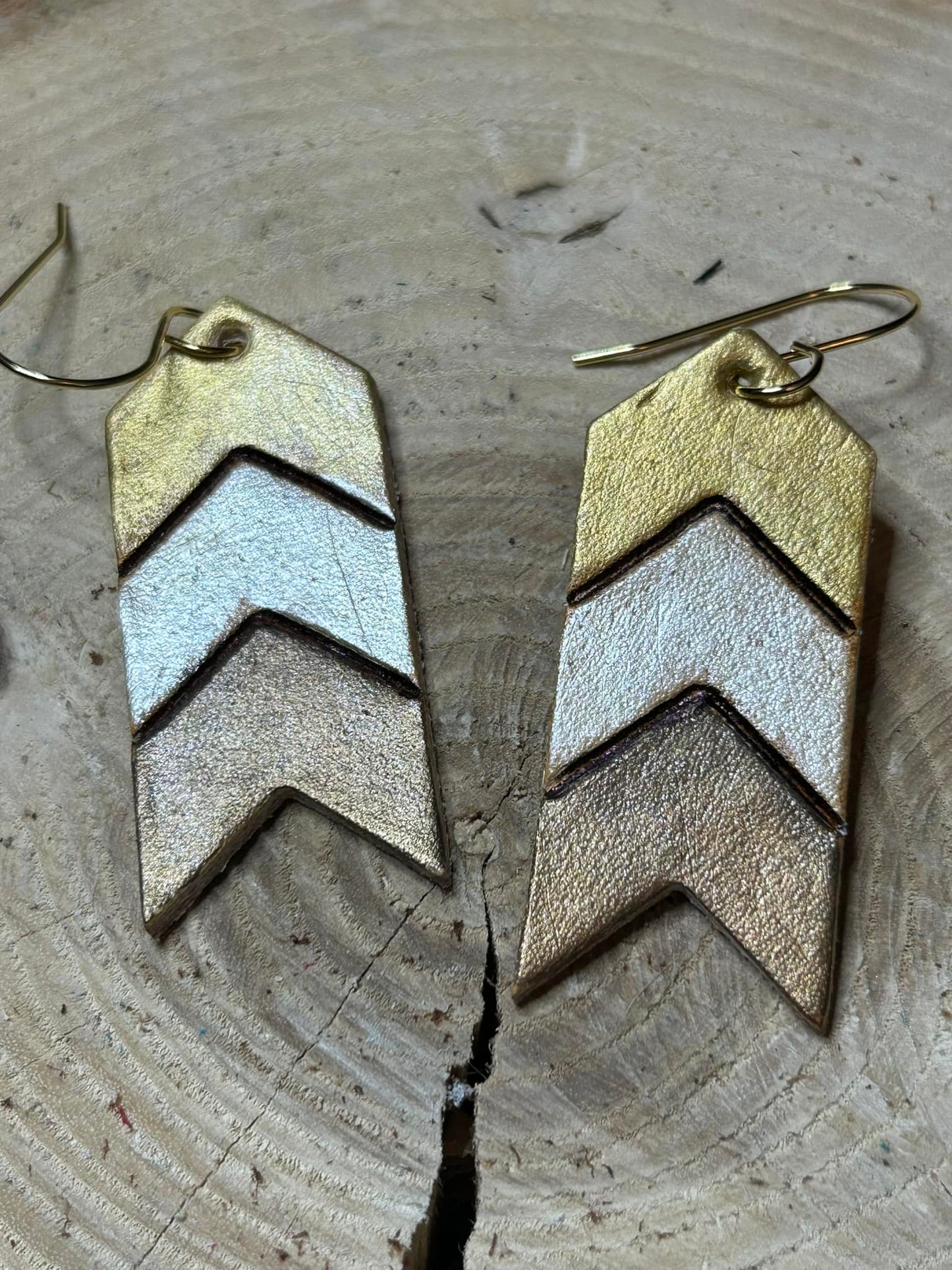 Preorder - Embossed Chevron (pair) - Steele Rule Wooden Earring Die