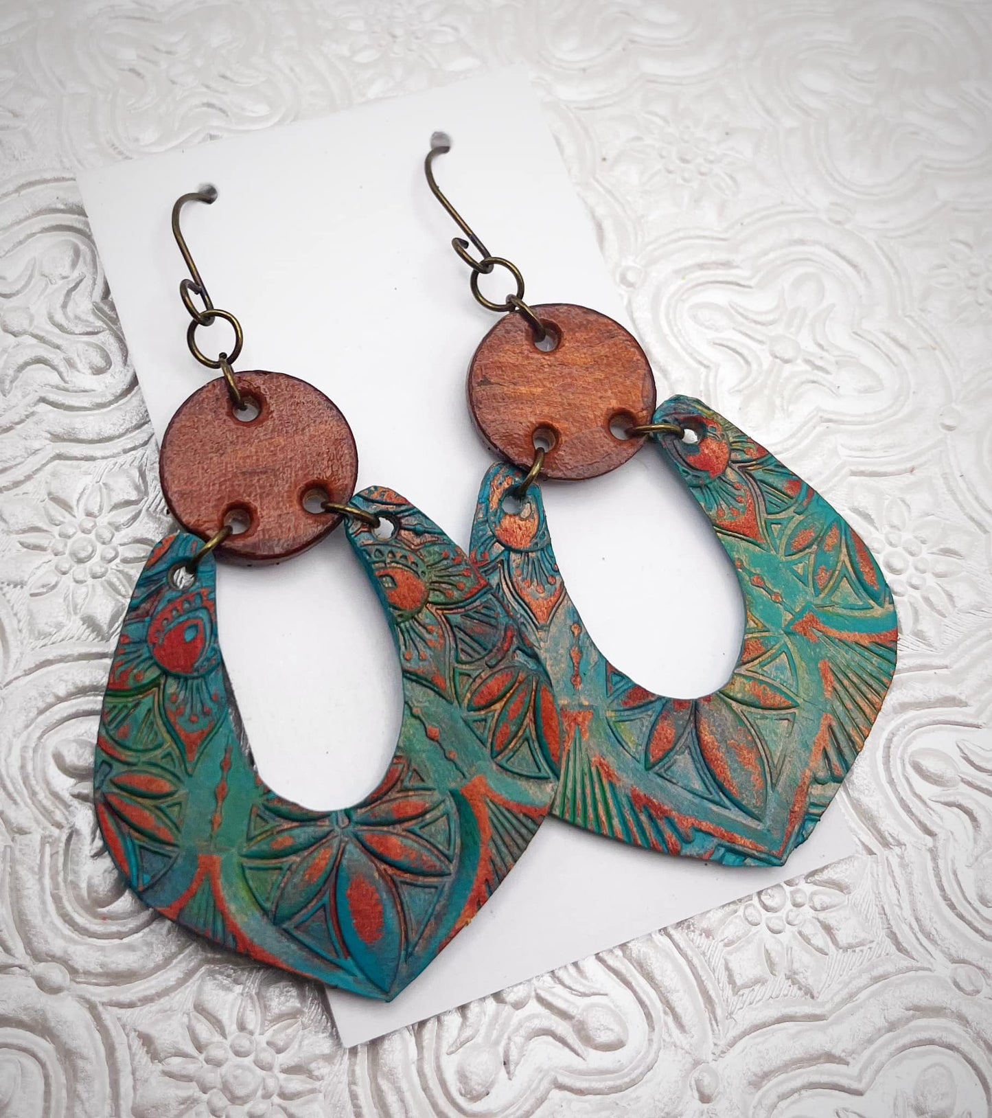 Fabulous Fey (Embossed) - pair  - Steel Rule Wooden Earring Die