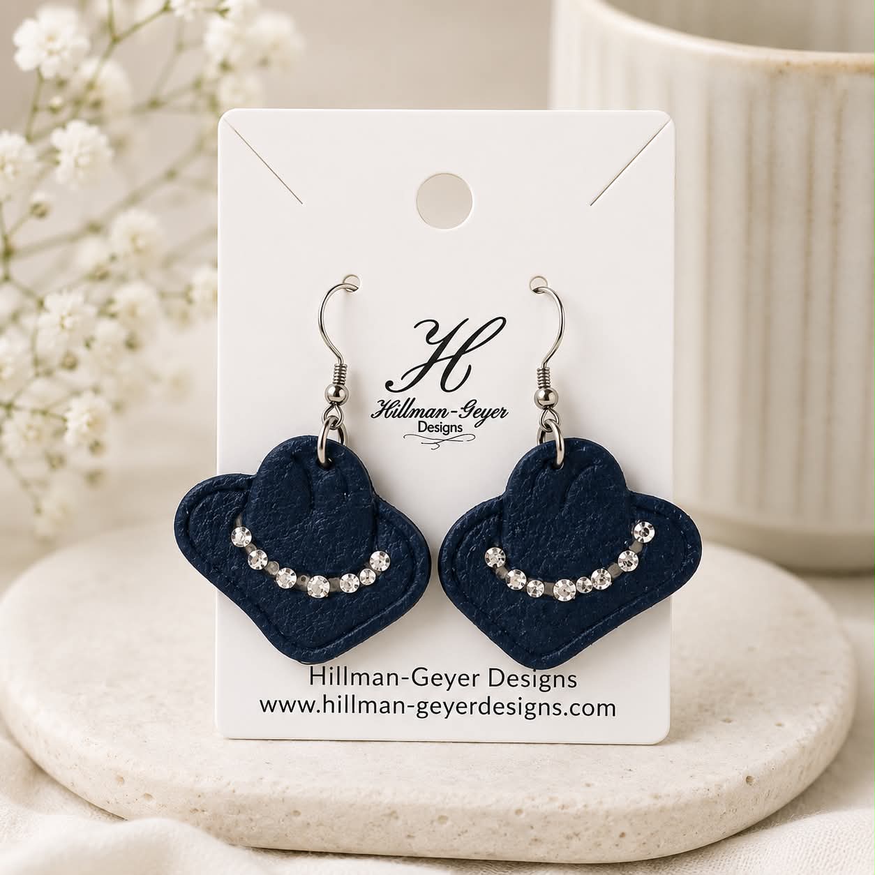 Preorder - 2 styles - Howdy Cowboy Hats - Embossed (mirrored pairs) - Steel Rule Wooden Earring Die